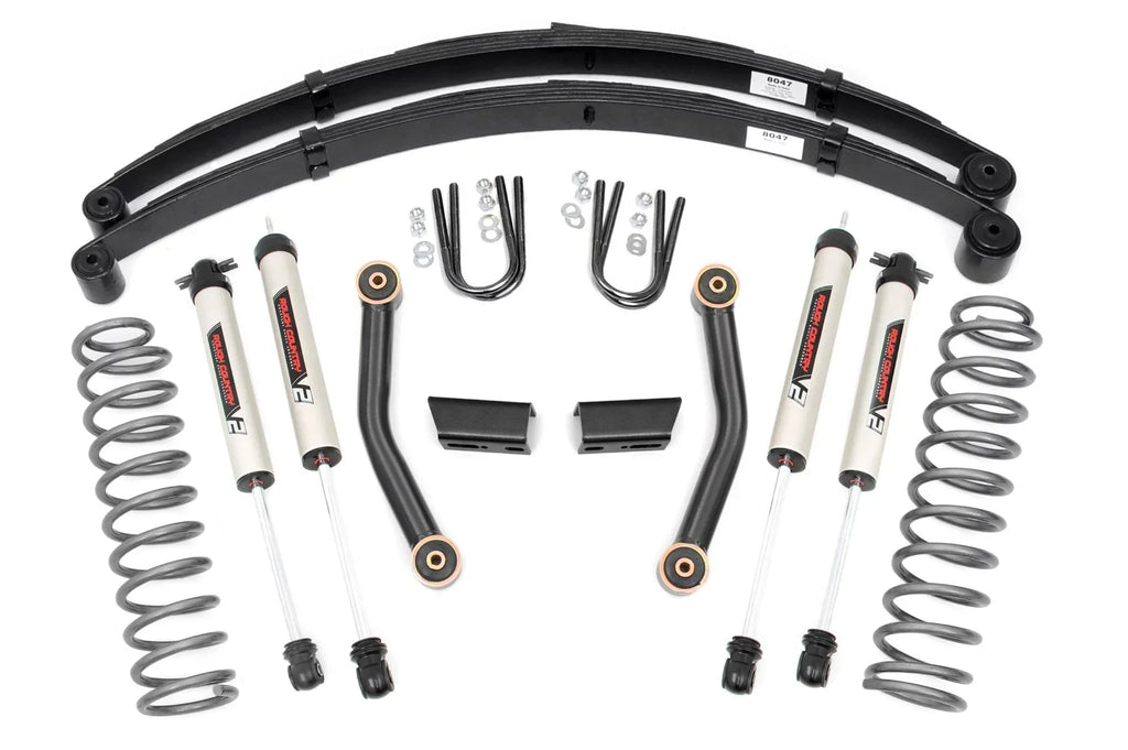 Rough Country Kit Jeep for Cherokee 3" Lift 630X70 - w/V2 1984-2001 Shocks