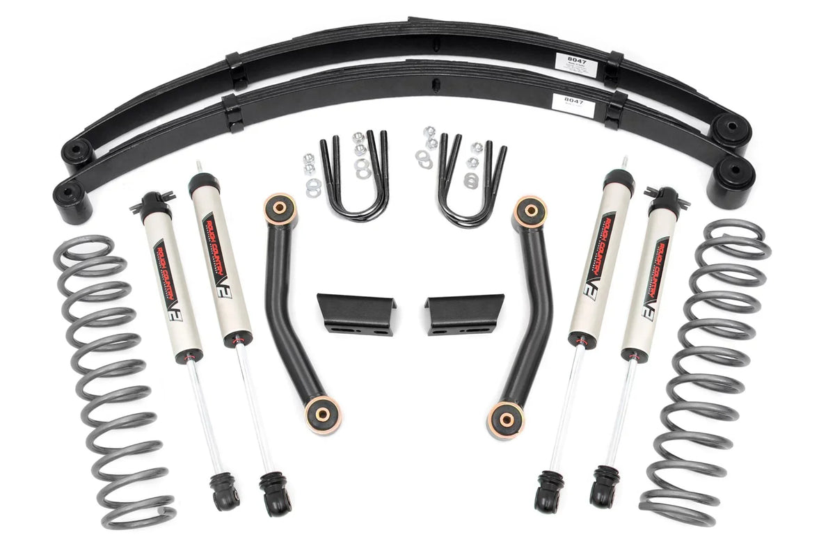 Rough Country Kit Jeep for Cherokee 3" Lift 630X70 - w/V2 1984-2001 Shocks