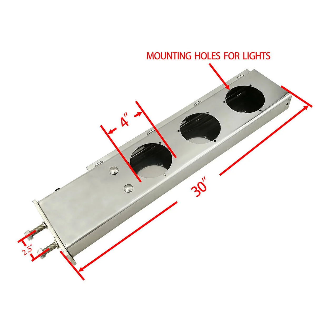 Bracket Semi Straight Trucks Hanger Mudflap Spacing Bolt Spring Stainless Loaded Length Set Mud for Holder Steel 30" fit 2.5" Flap
