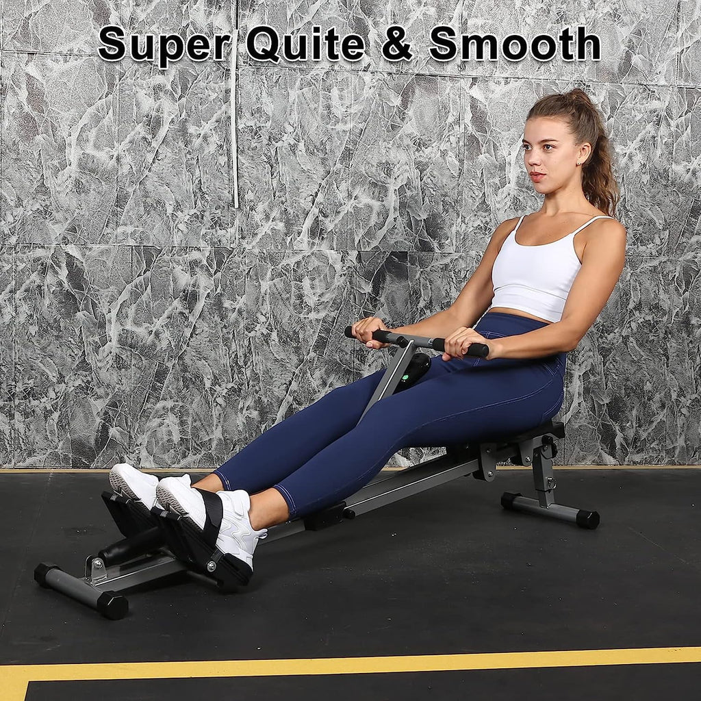 Digital Monitor Resistance, lbs Adjustable Rowing Machine Load 260 Black 12 Maximum of and with Ergometer, Levels of Rower