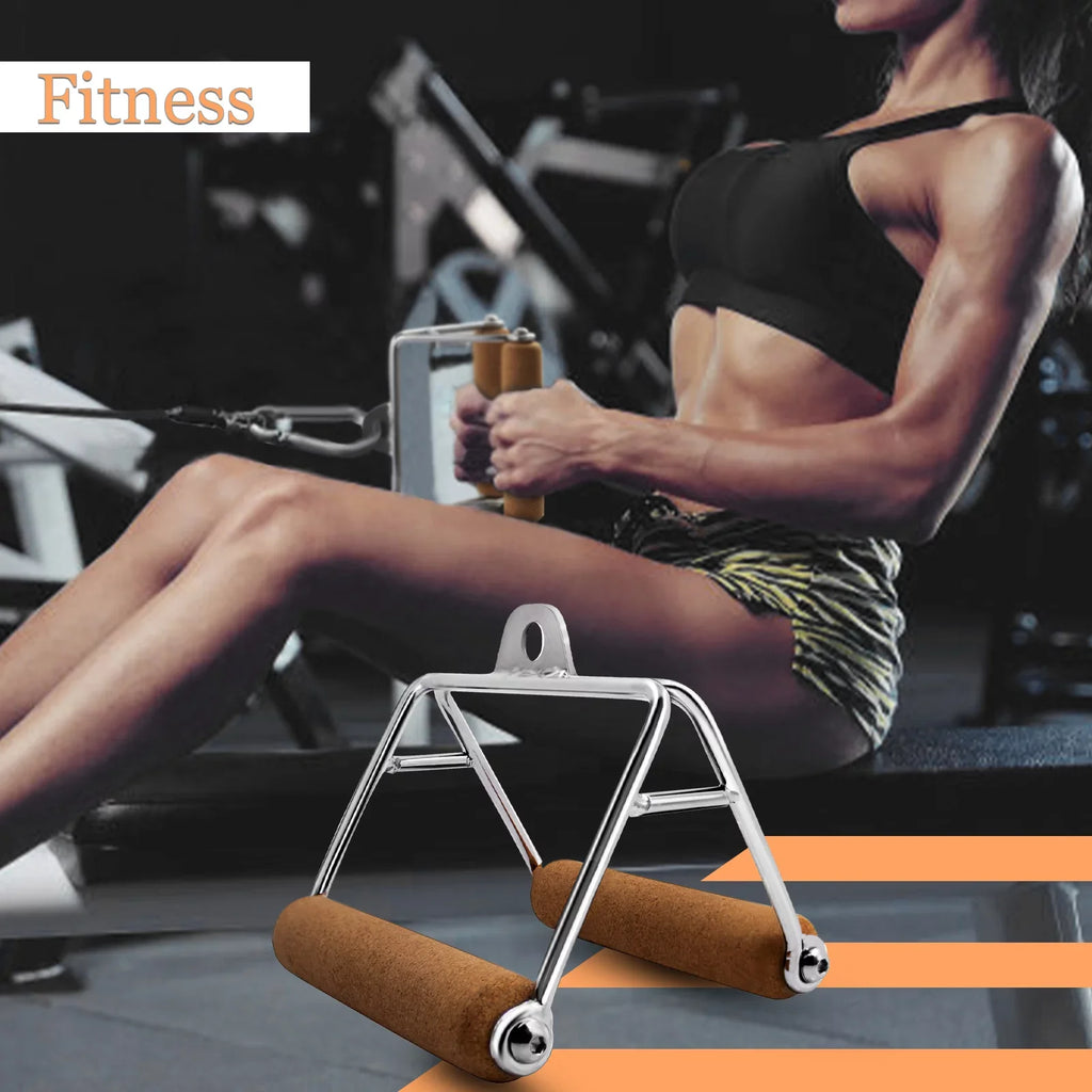 Gym Machine Ymam.Light Home Row Cable Non-Slip For Natural D Grip Handle, V Handles Tight Cork Handle Row Pulldown Handles, Attachment Double