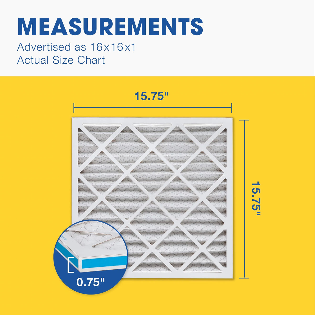 and 16x16x1 by Box Furnace Filter 13, Aerostar 6 of Air -