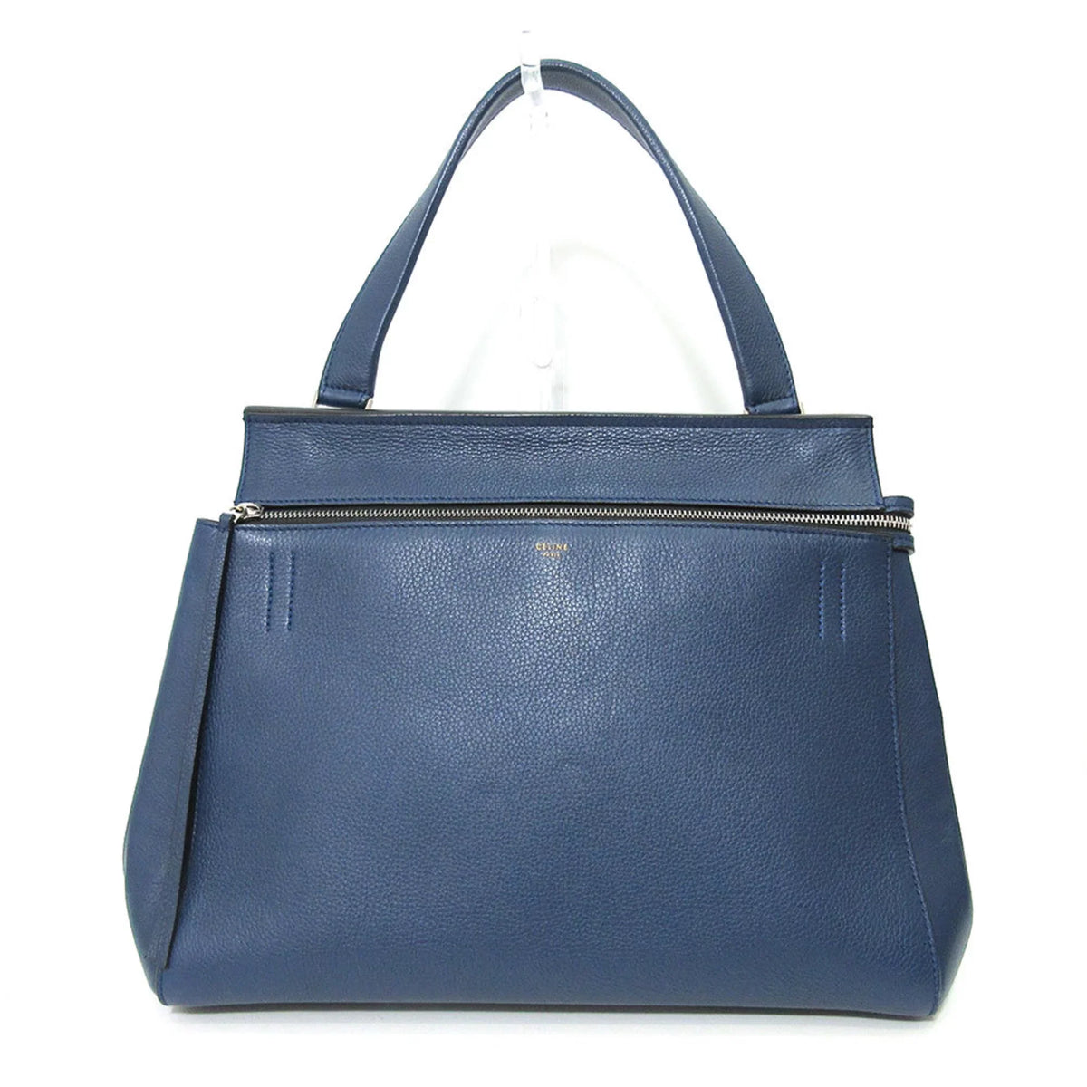 (Good) Calf Medium Edge Blue Ladies Bag Celine One Handle Leather Pre-Owned Tote Handbag