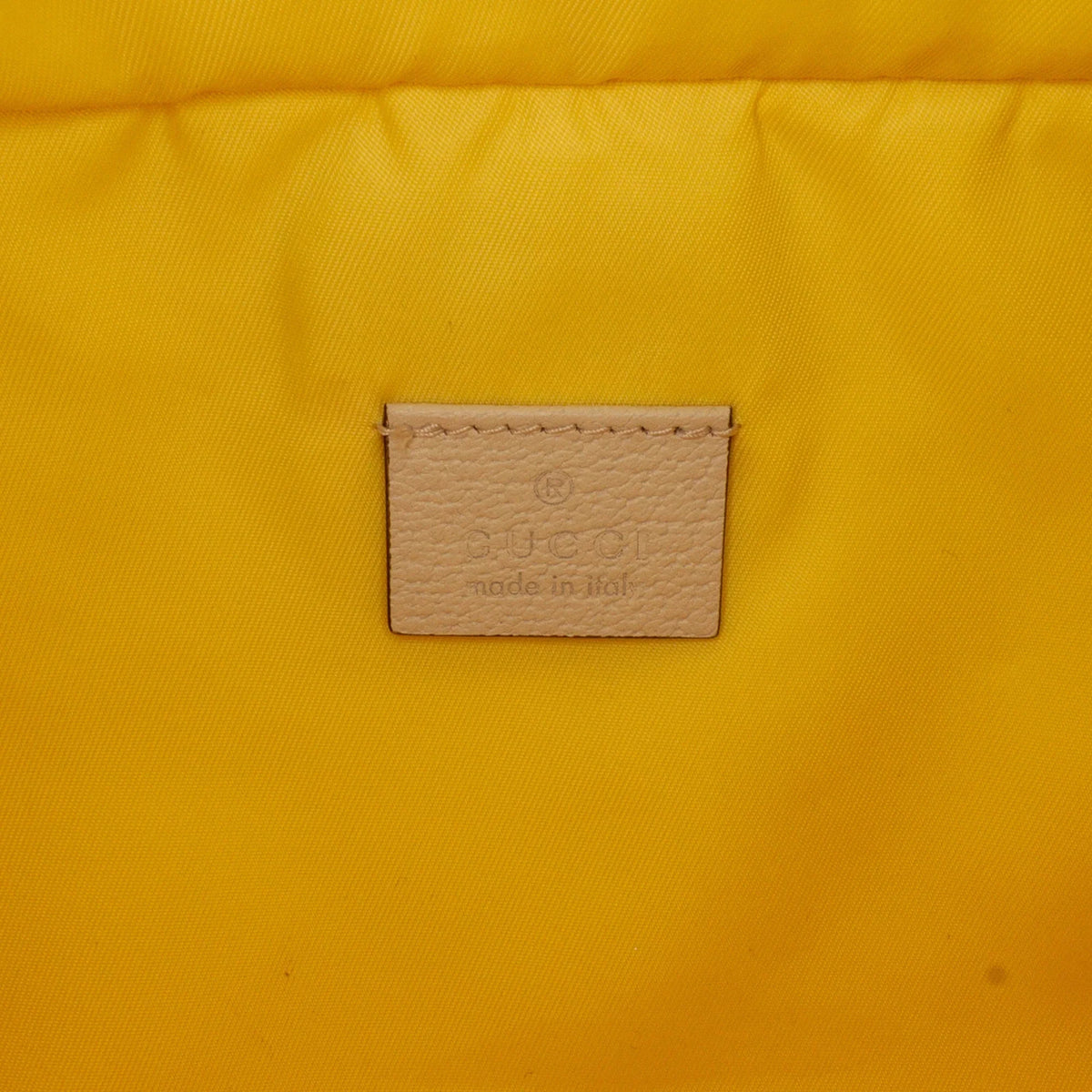 Blind Nylon For with Defects) Fabric Belt Authenticated (New Unisex Love Gucci Pre-Owned Bag Yellow
