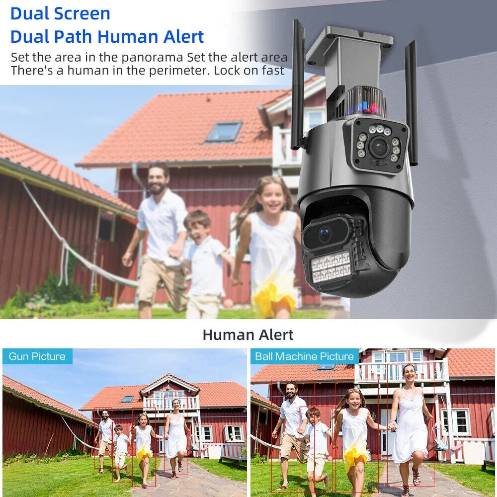 Dual Camera Moistureproof 1080P Antenna Real-time Audio Enhanced Two-Way Outdoor IP66 Card Slot