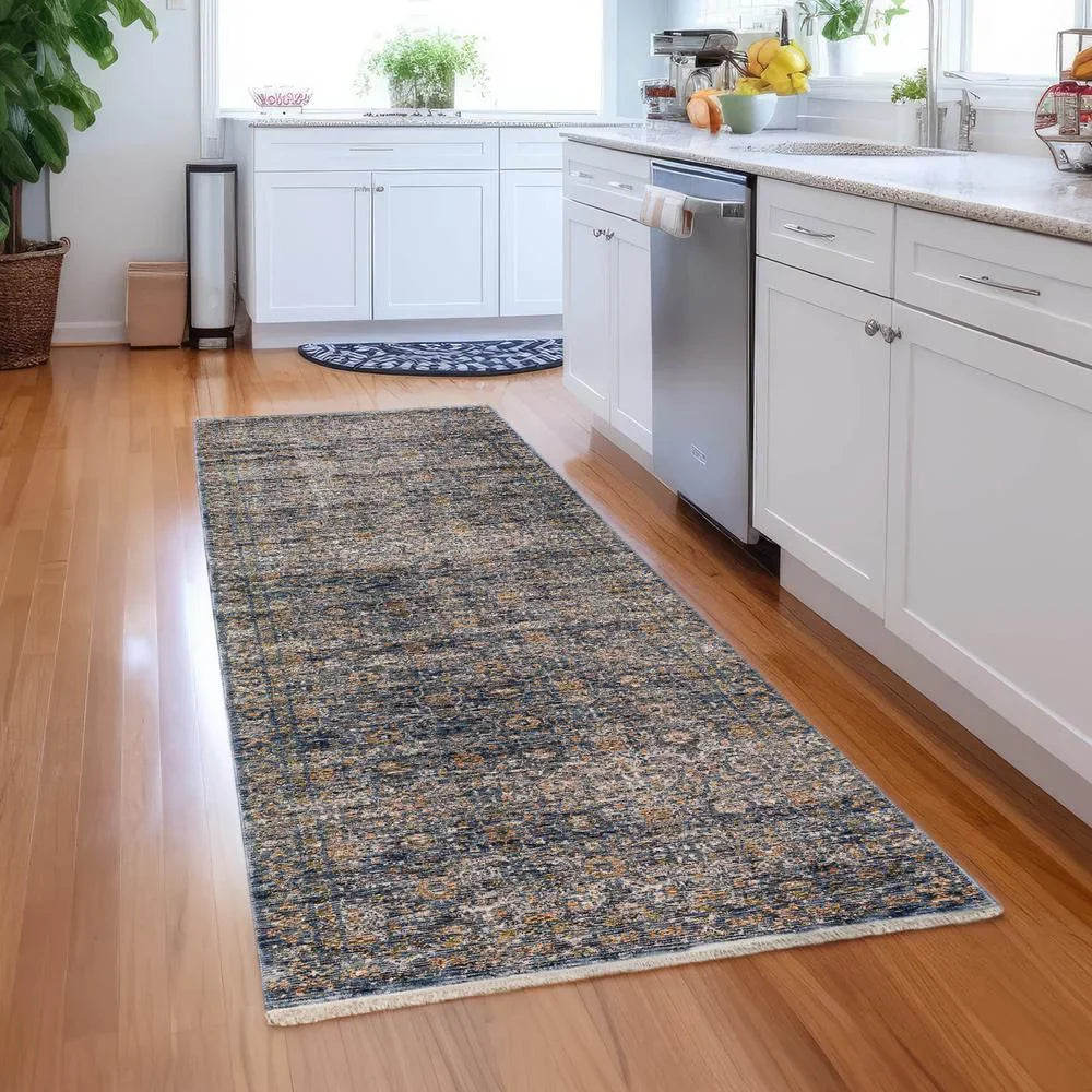 2'3" Yarra Dalyn 7'10" YA6 Navy Rug x Rugs Runner