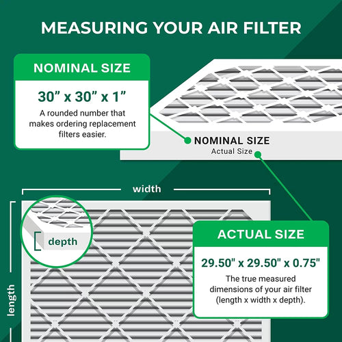 30x30x1 (1-Pack) Filters Pleated 13 Furnace Air Filterbuy