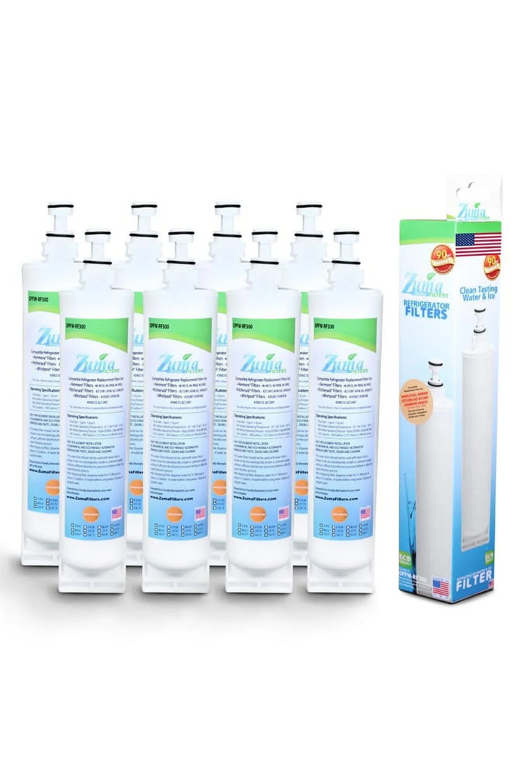 Model and Made , Pack # - - with Brand -RF300 Whirlpool® Filter 4396510 , Ice 8 Fits U.S.A. Moisture in ,