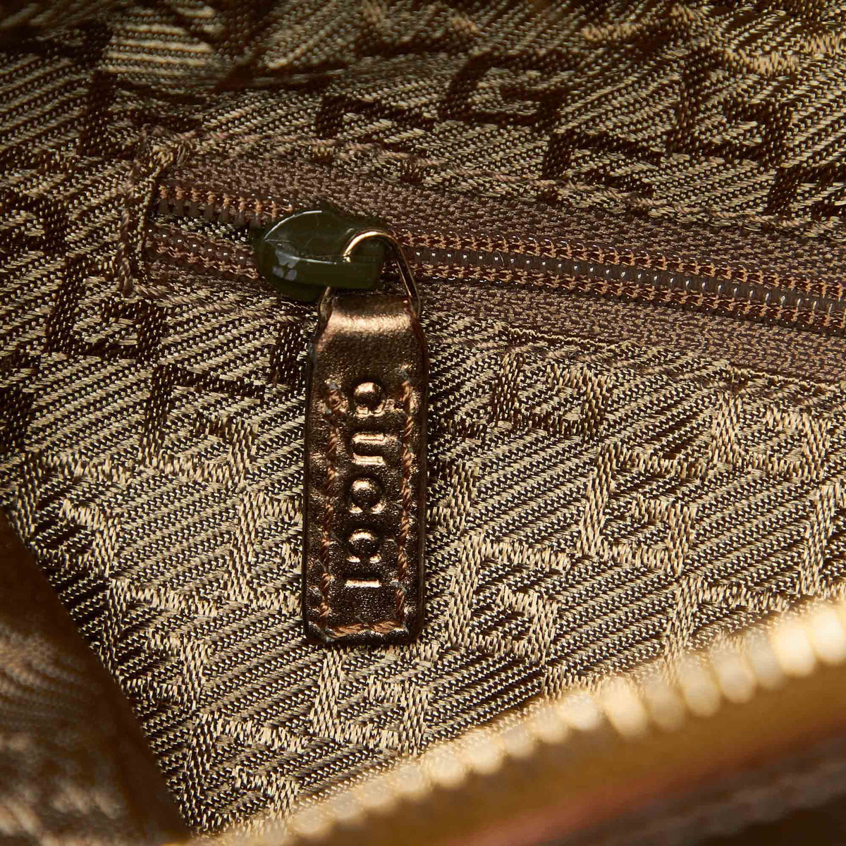 Canvas Fabric Brown Gucci (Good) Bag Shoulder Women Pre-Owned Web