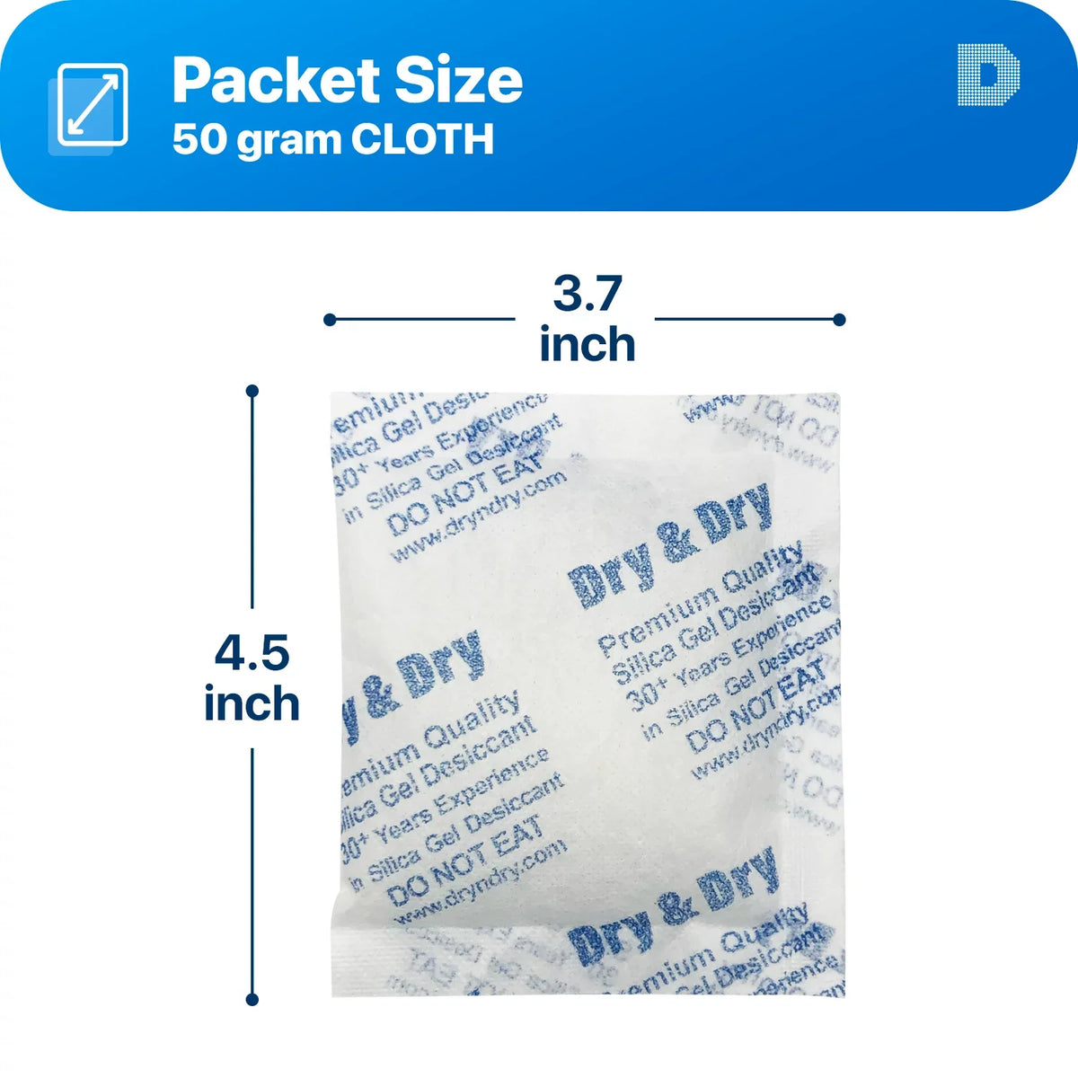 Dehumidifiers Fabric Desiccant Packs] Silica Dry" Rechargeable [50 Gram & 50 - "Dry Premium Packets Gel