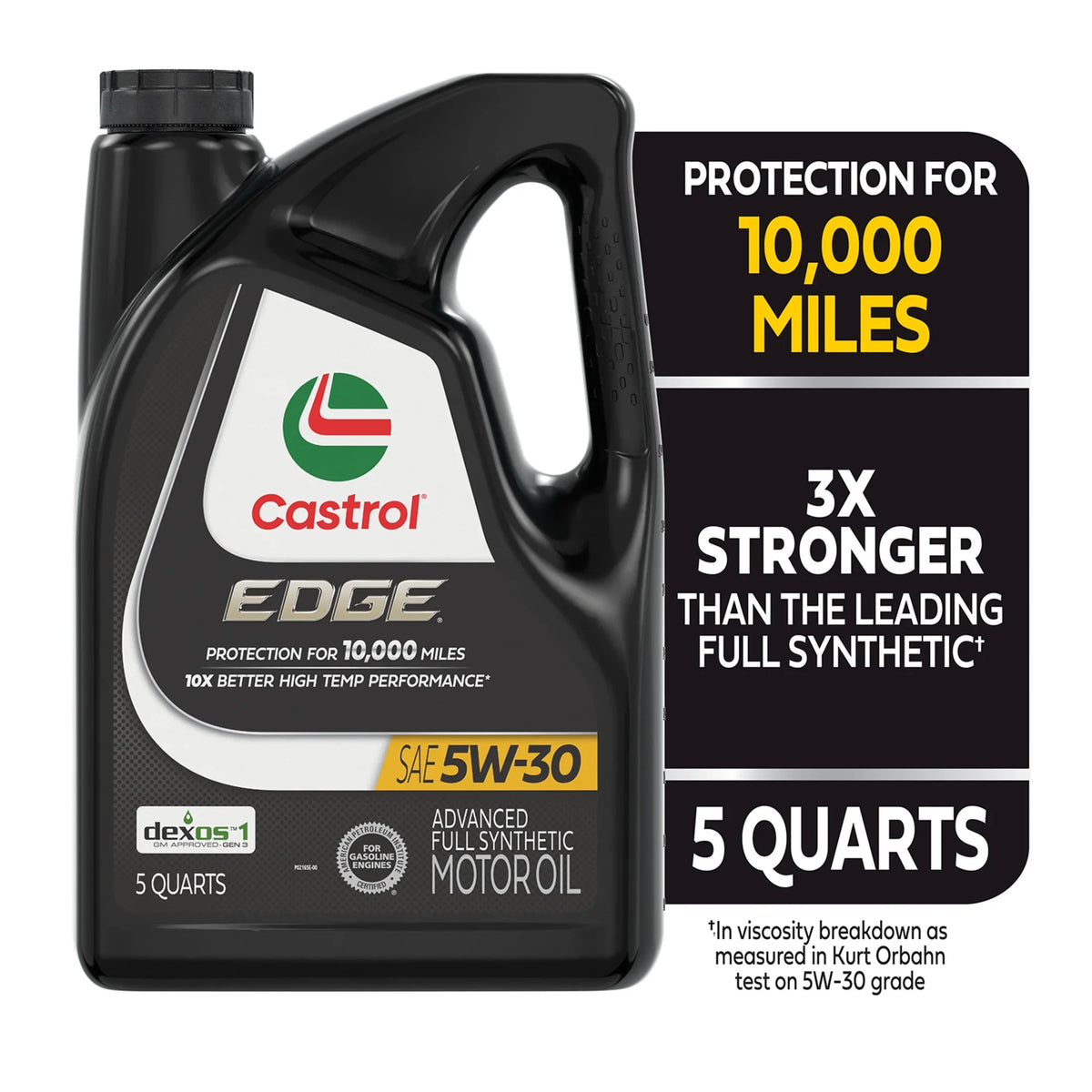 Advanced Synthetic 5W-30 Motor 5 Full Quarts Castrol Oil,