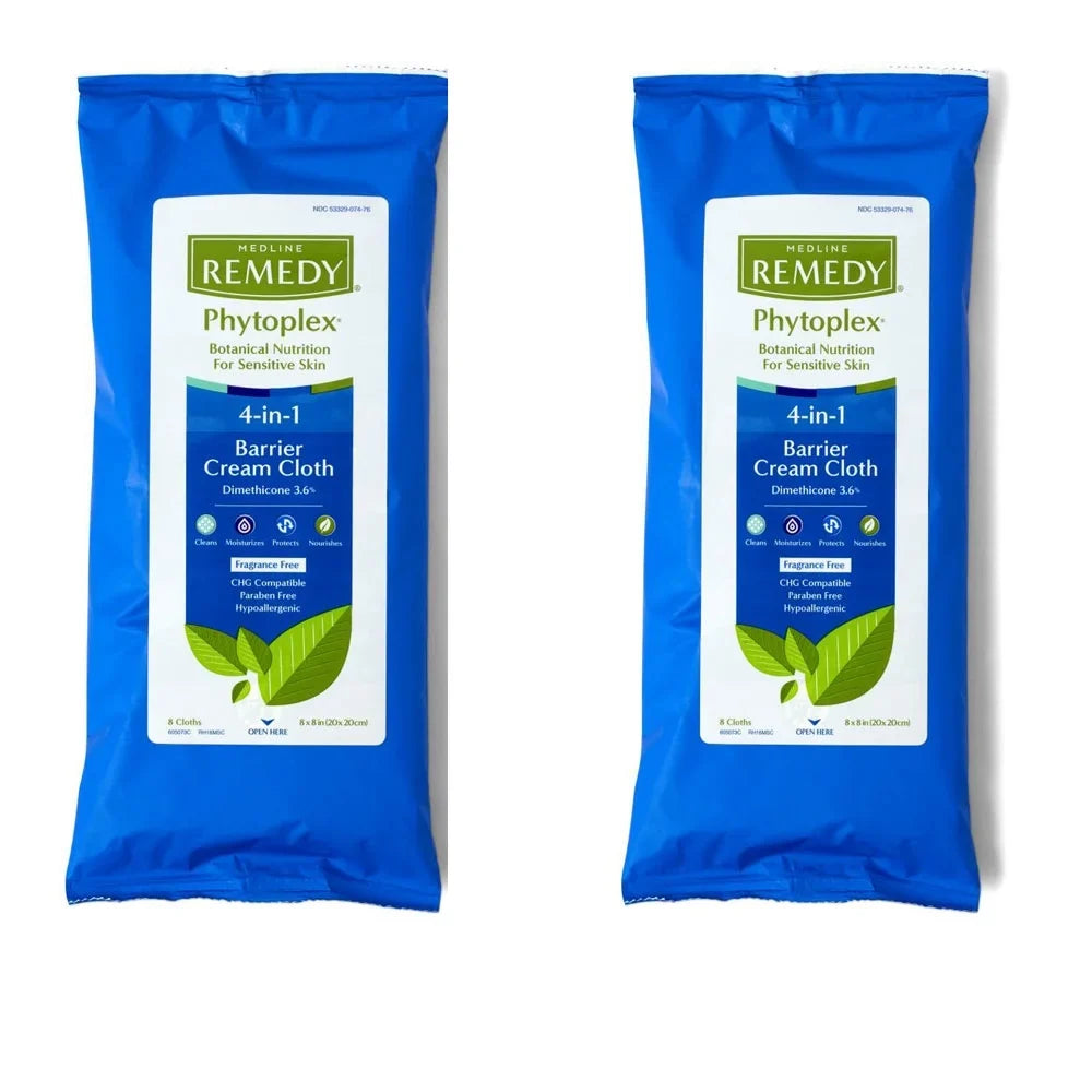 Free, Remedy Barrier Dimethicone, Cream with Fragrance Cloths Phytoplex Pack 2