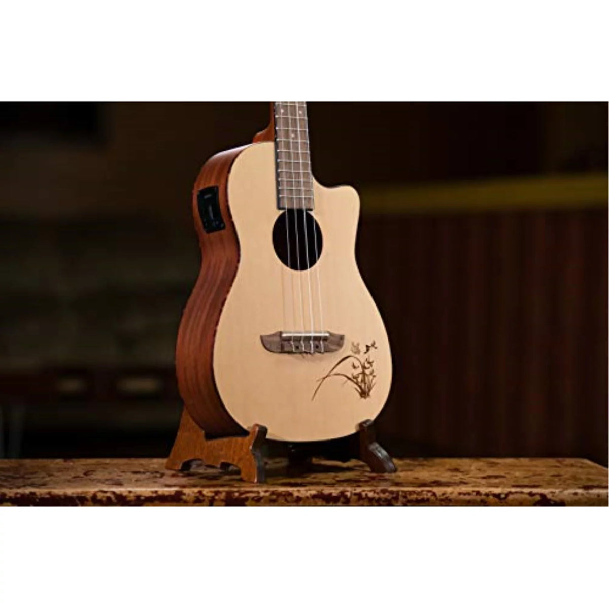 Series Bass Bonfire Ukulele Acoustic Ortega Electric