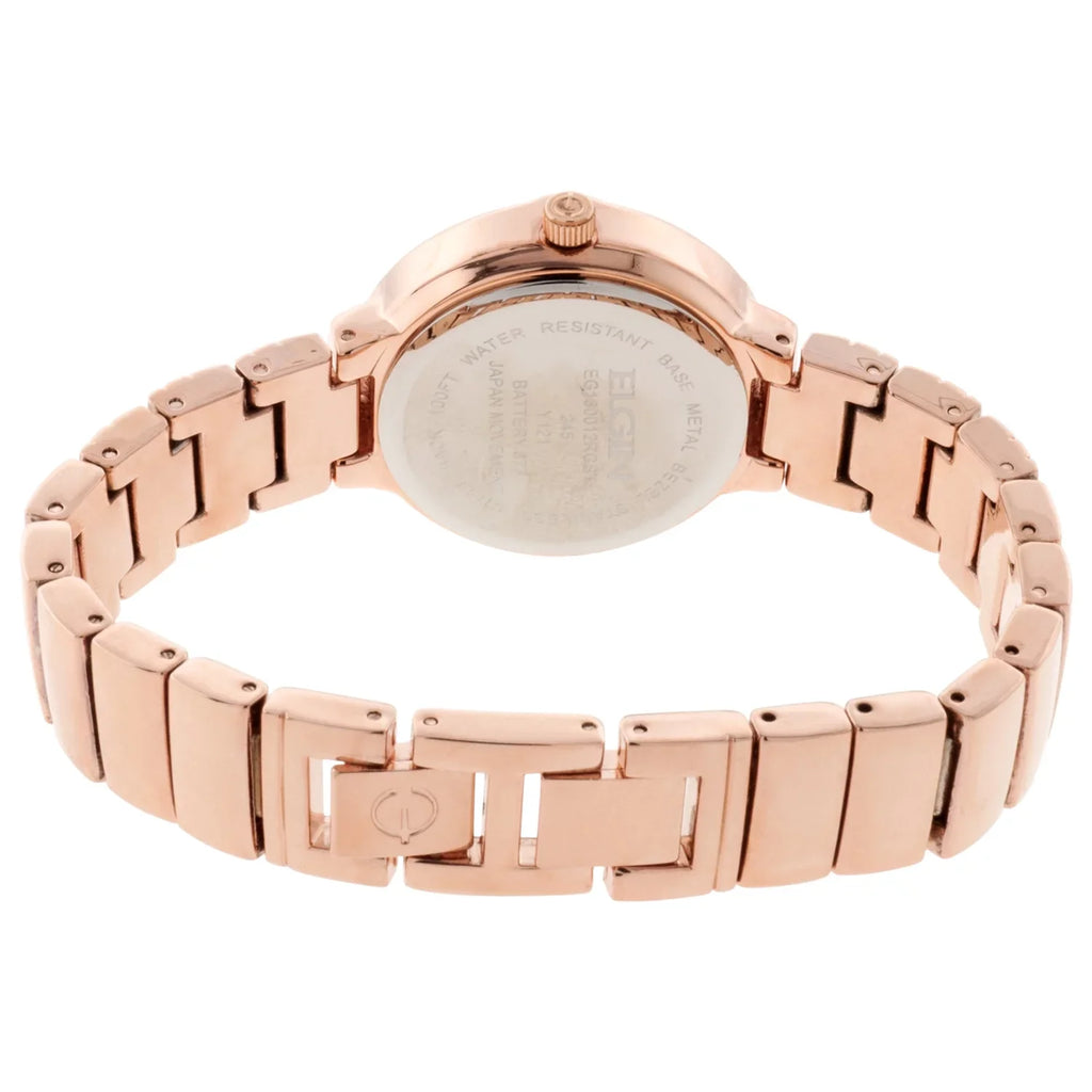 Rose Adult (EG160012RGST) Watch Female Elgin Set Gold in Analog Bracelet 3pc and