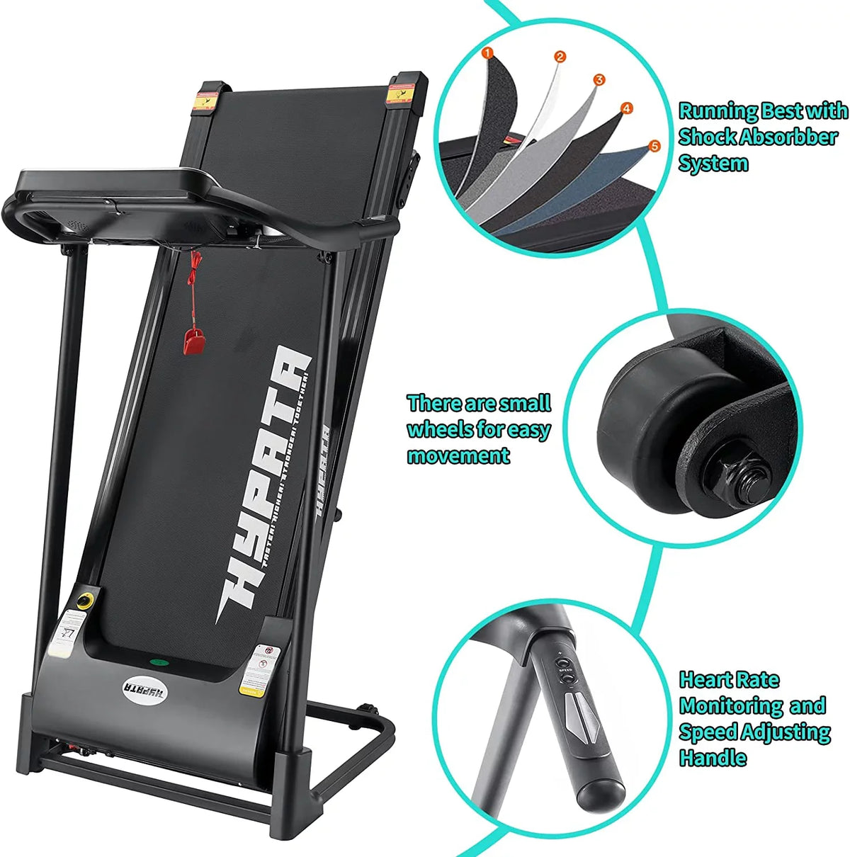 300 Home 12 Exercise Treadmill Electric for Incline, Folding Display, Max with Jogging Preset Treadmill Treadmill for with Programs Capacity Machine Running and Running 2.5 Walking