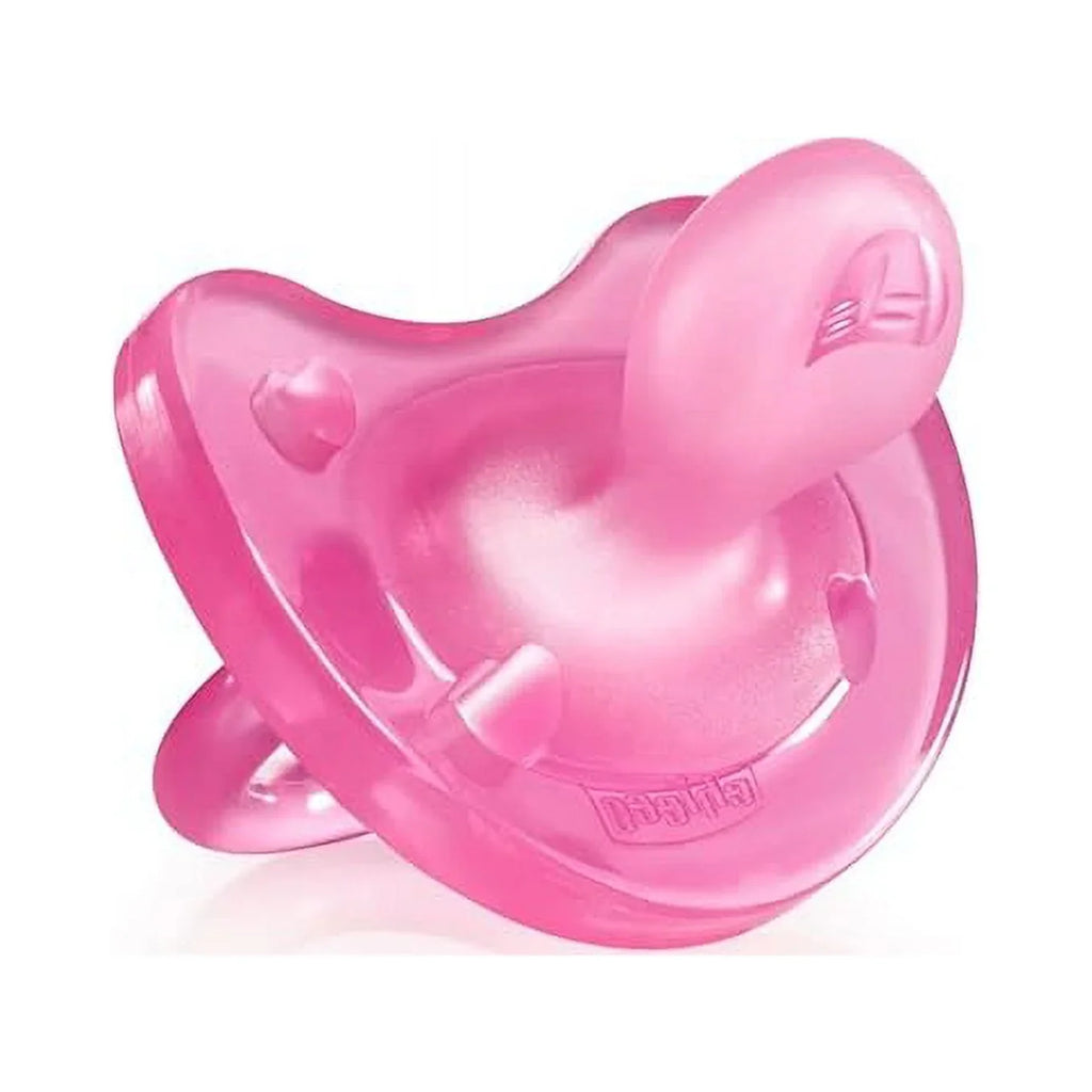 & Baby 16-36M Pacifier Soft with Chicco Toddlers, Unique Soother Support Breathing, for to Physio (Pink) Teether Free, Psychological Shape