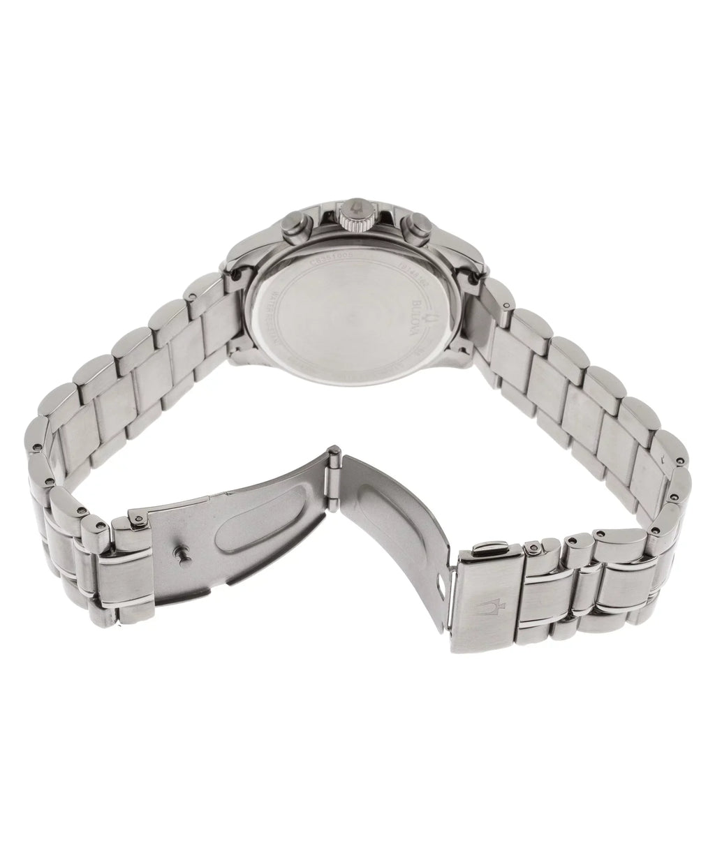 Mens Steel Chronograph Bulova Watch Stainless 96A180