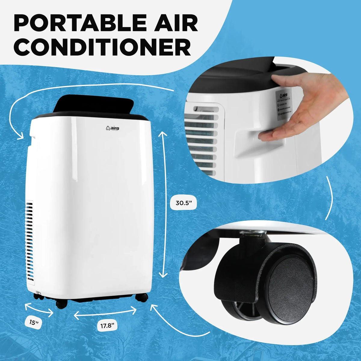 ), Portable Window Airo Conditioner with 8000 Standing Kit (12000 Comfort Air Unit