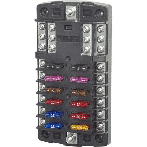 Shield w/Negative Blue Sea Circuit 5031 Bus Block 12 w/o Fuse - Blade