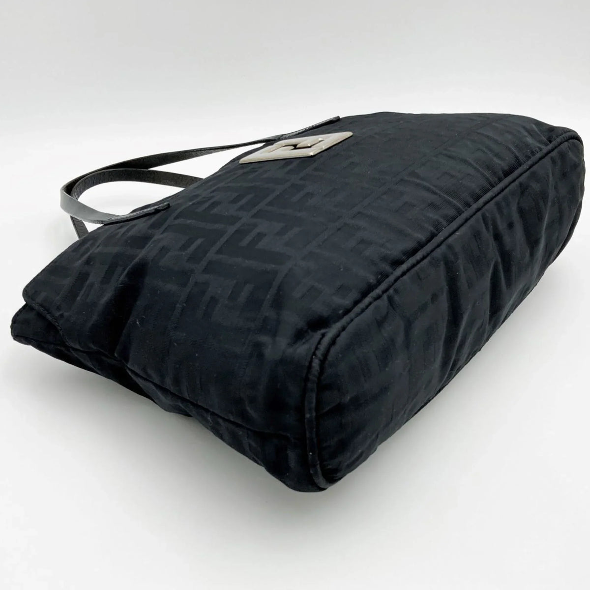 bag (Good) ladies black Pre-Owned nylon canvas 15786 handbag tote Zucca pattern