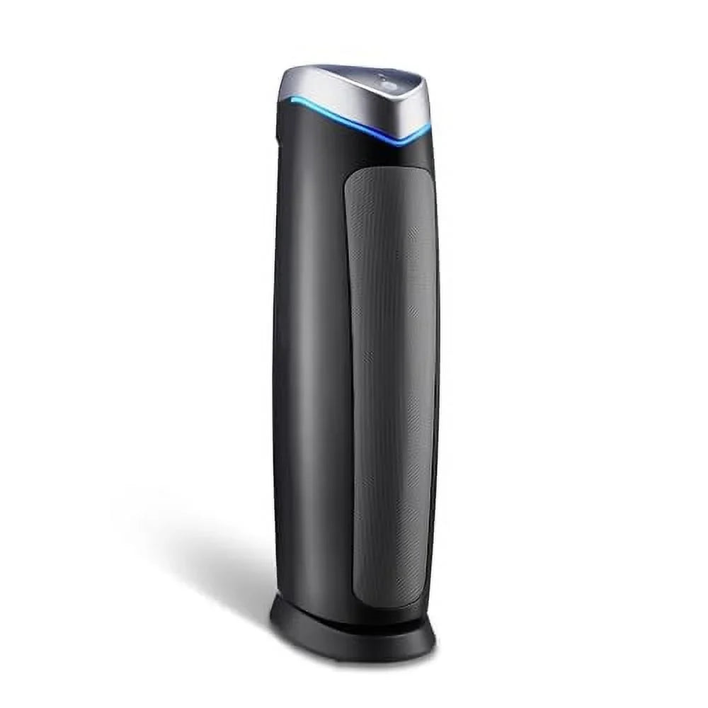 Air 1 Pure Shields Helps Pollutants, Removes 915 Purifier Filter, in Large Genuine Germs, to Hour, 28", Black, up of 13 GermGuardian 99.97% with Reduce AC5250PT Light ft. Sq. Pet -C Rooms