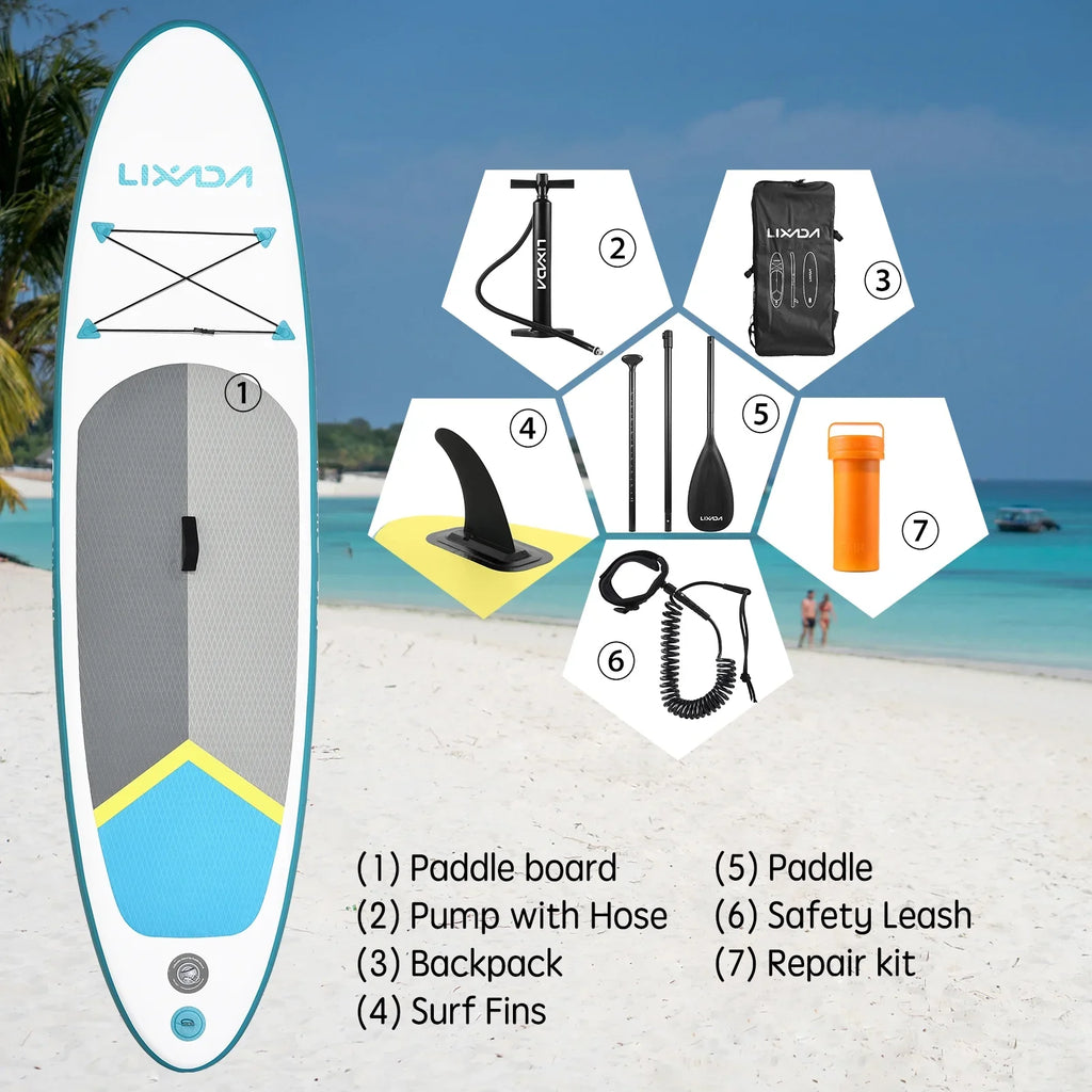 Board Surfboard Backpack for Paddle Set, Inflatable with Moisture Lixada Travel