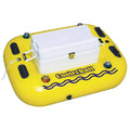 Float 55" Cooler Inflatable Swimming Raft Black Pool Yellow and