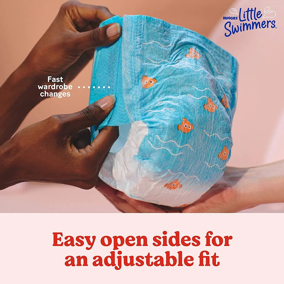 18 (24-34 Ct Disposable Swimming lbs), 4 Little Size Diapers, Huggies Swimmers