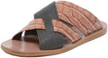 Snake - 7 Leather Sandal Women's Sliders M / Metallic Black Lizard-Effect Brunello Cucinelli