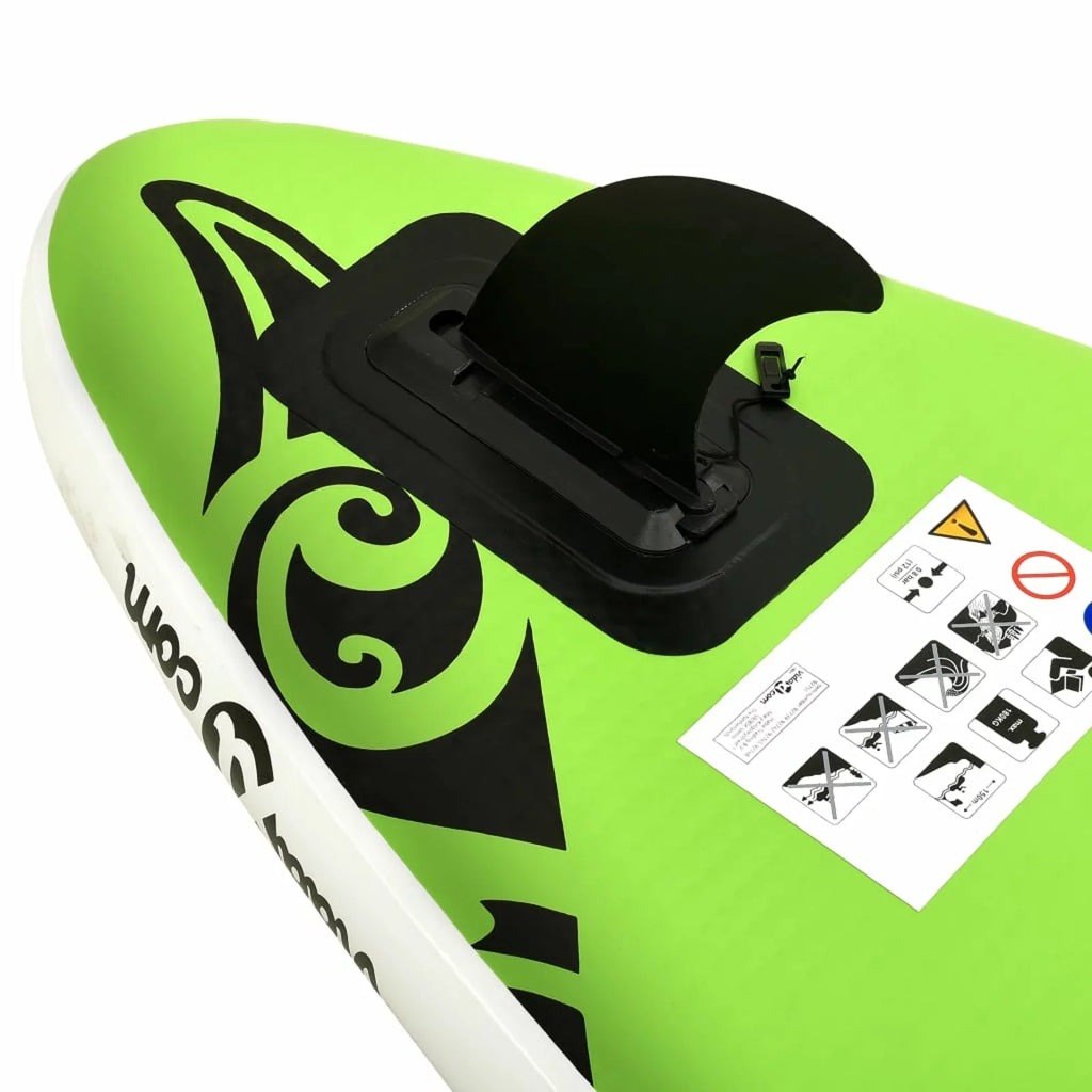 Inflatable Set Paddleboard 120.1"x29.9"x5.9" Green