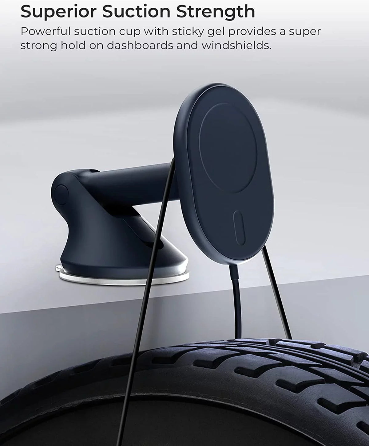 Charging Mount, Fits & Wireless Dash Black, Windshield Magnetic MagSafe iOttie Velox Plastic