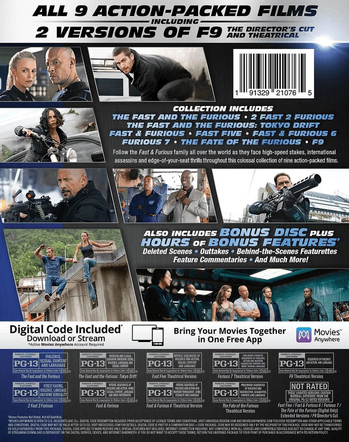 Collection Fast (Blu-ray) Furious & 9-Movie