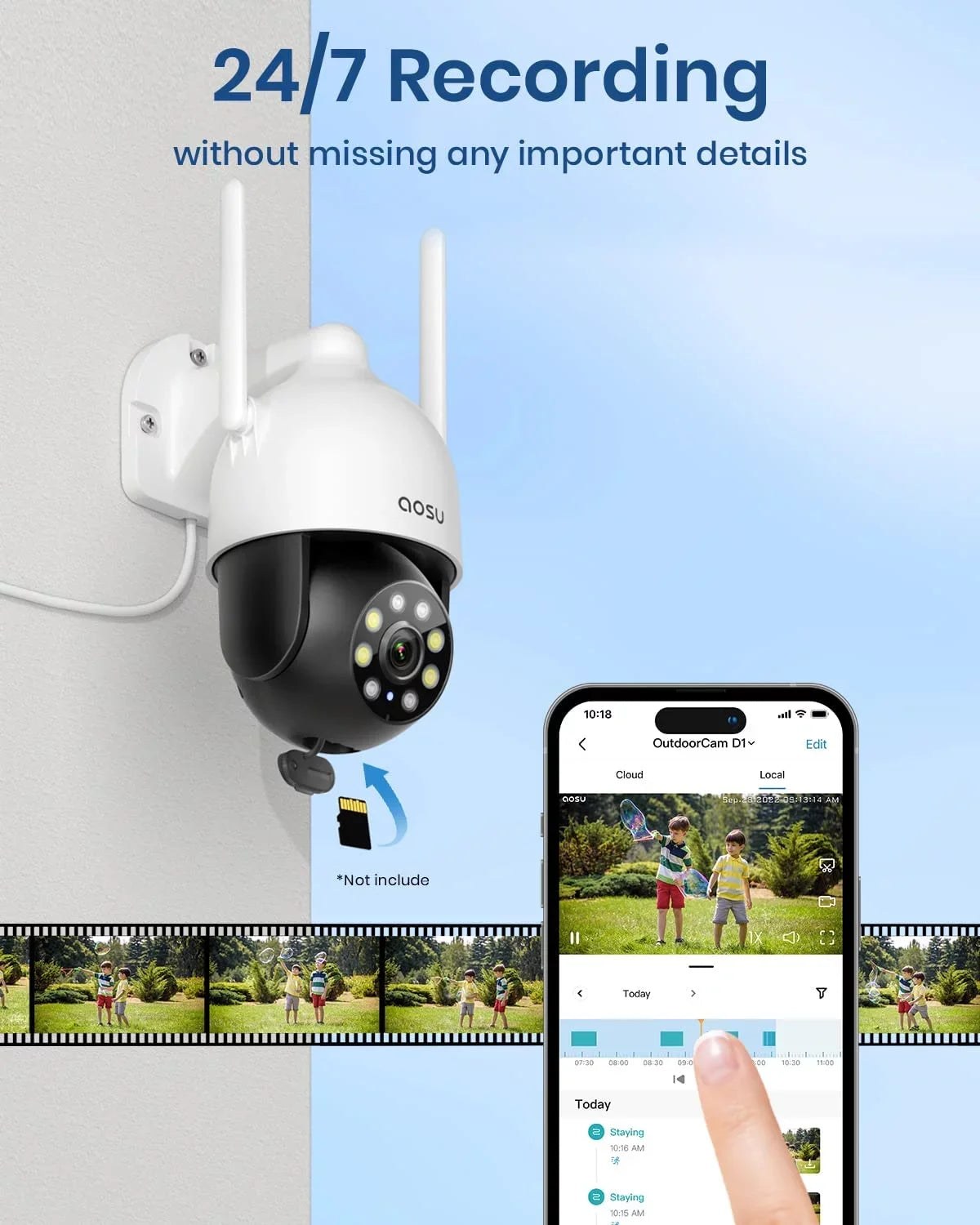 2K Home Night Camera Vision 360° 2 Way View with Outdoor IP66 Motion , Camera, Surveillance for Camera WiFi , Security Color Sensor, Security Camera Audio Moistureproof