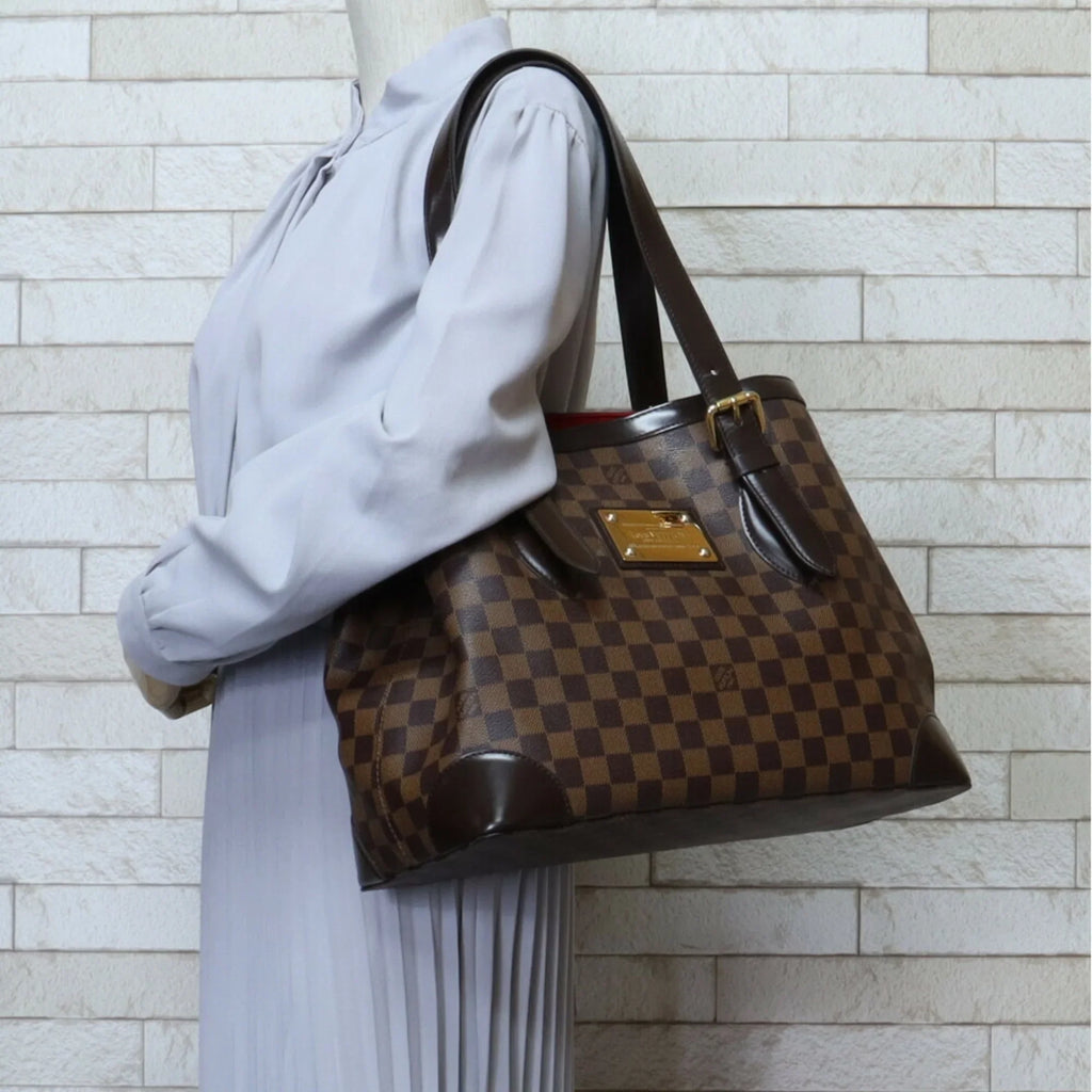 Pre-Owned (Good) BRB03130000004147 Louis Canvas Damier Hampstead Bag Women's Vuitton N51204 Brown Shoulder