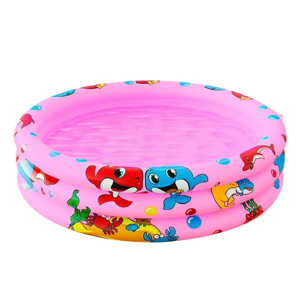 Inflatable Swimming for Kids, Center Kiddie for inflatable Kids/Girls/Boys,Pink Indoor&Outdoor Ring 3 Play Pool Pool Portable Moisture Baby Toddler 47"x12" Pools, Round Swimming Game Paddling