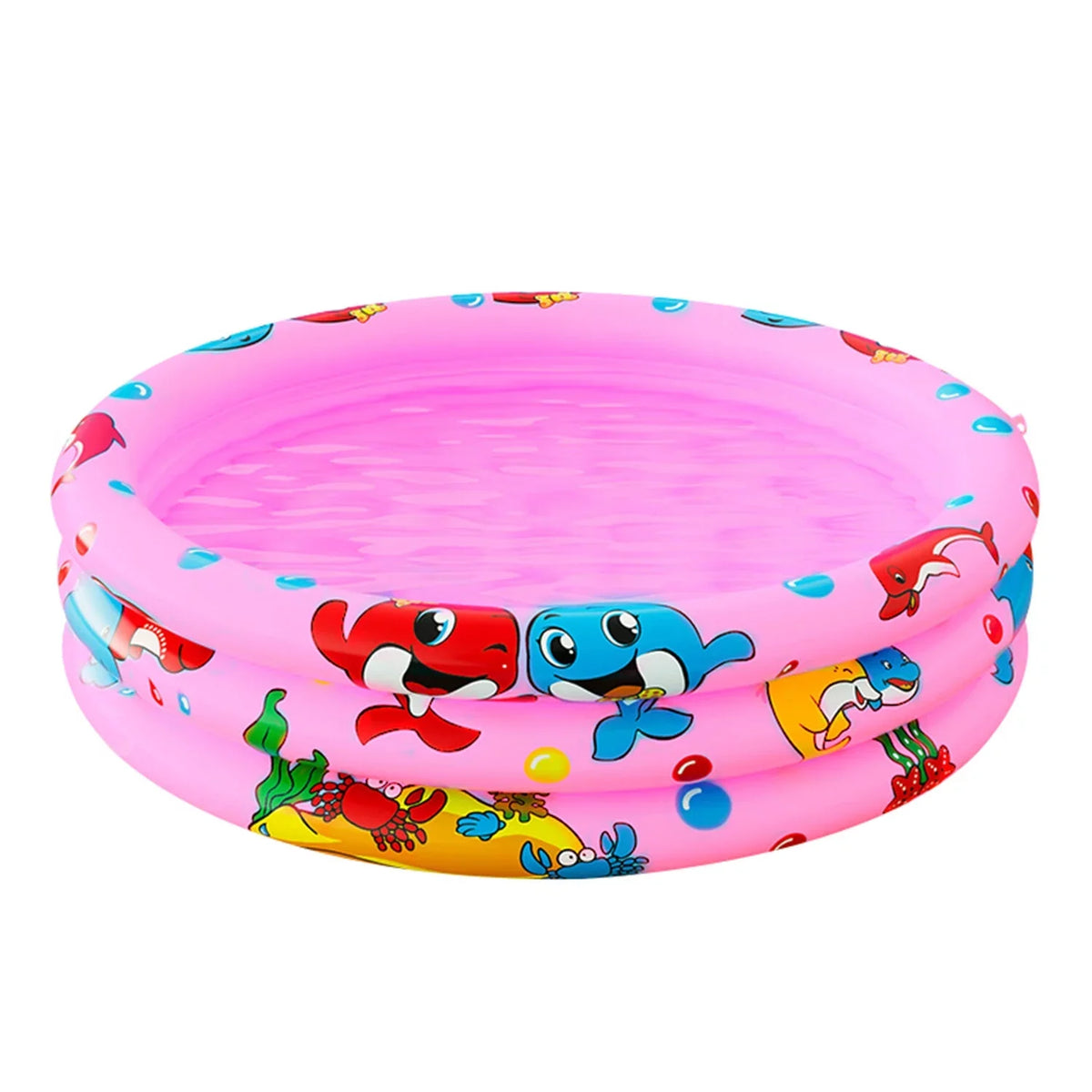Inflatable Swimming for Kids, Center Kiddie for inflatable Kids/Girls/Boys,Pink Indoor&Outdoor Ring 3 Play Pool Pool Portable Moisture Baby Toddler 47"x12" Pools, Round Swimming Game Paddling