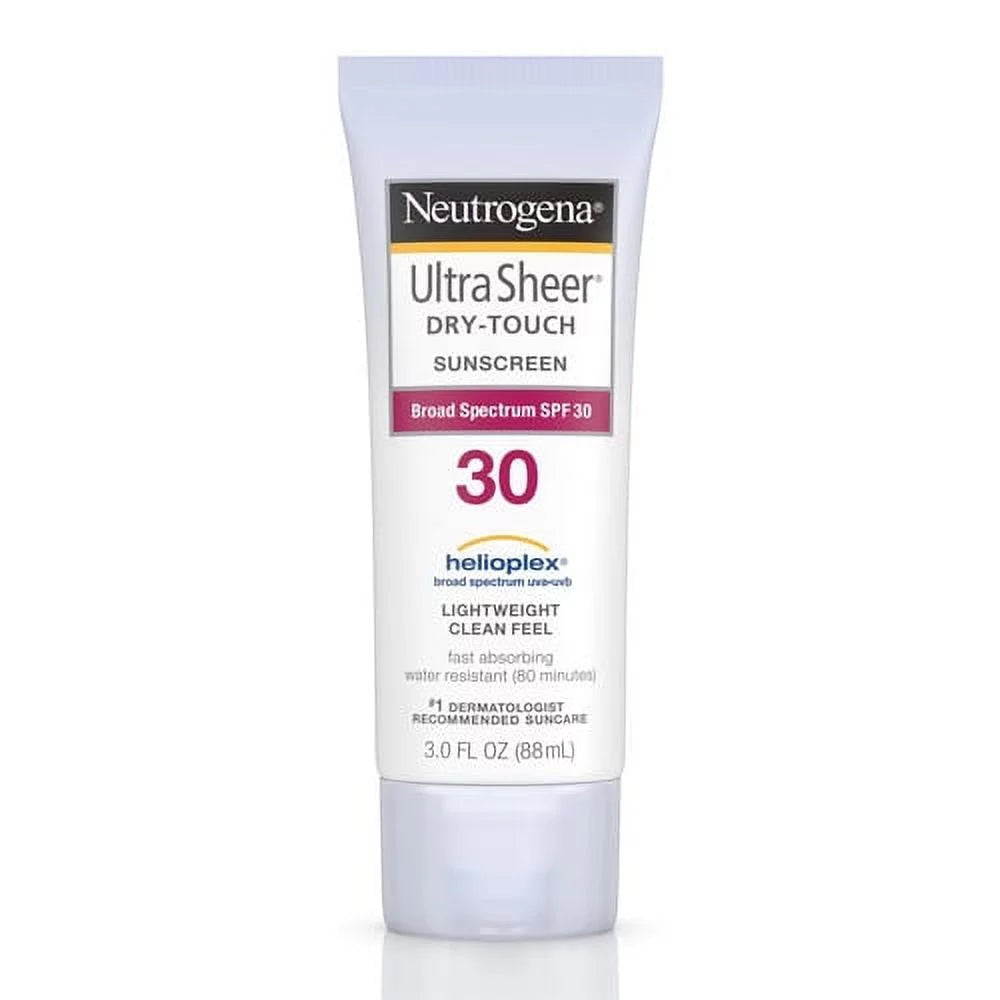30 Spf - 3 Pack Neutrogena Dry-Touch 3 Oz, Ultrasheer Sunblock,