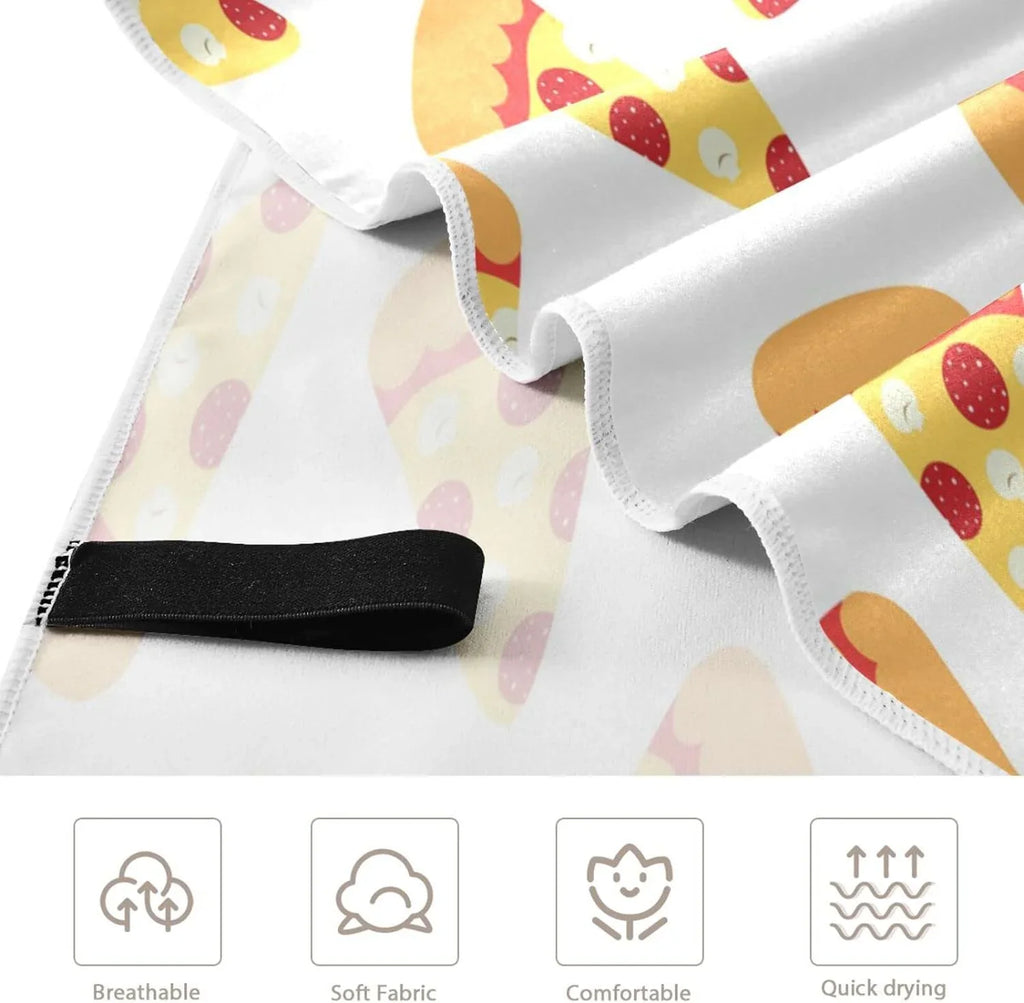 for Absorbent Super Towel Towel - - Travel Oversized Swimming Quick Dry Slices Beach Towels Pizza Camping Lightweight Compact Holiday （573） Bestwell