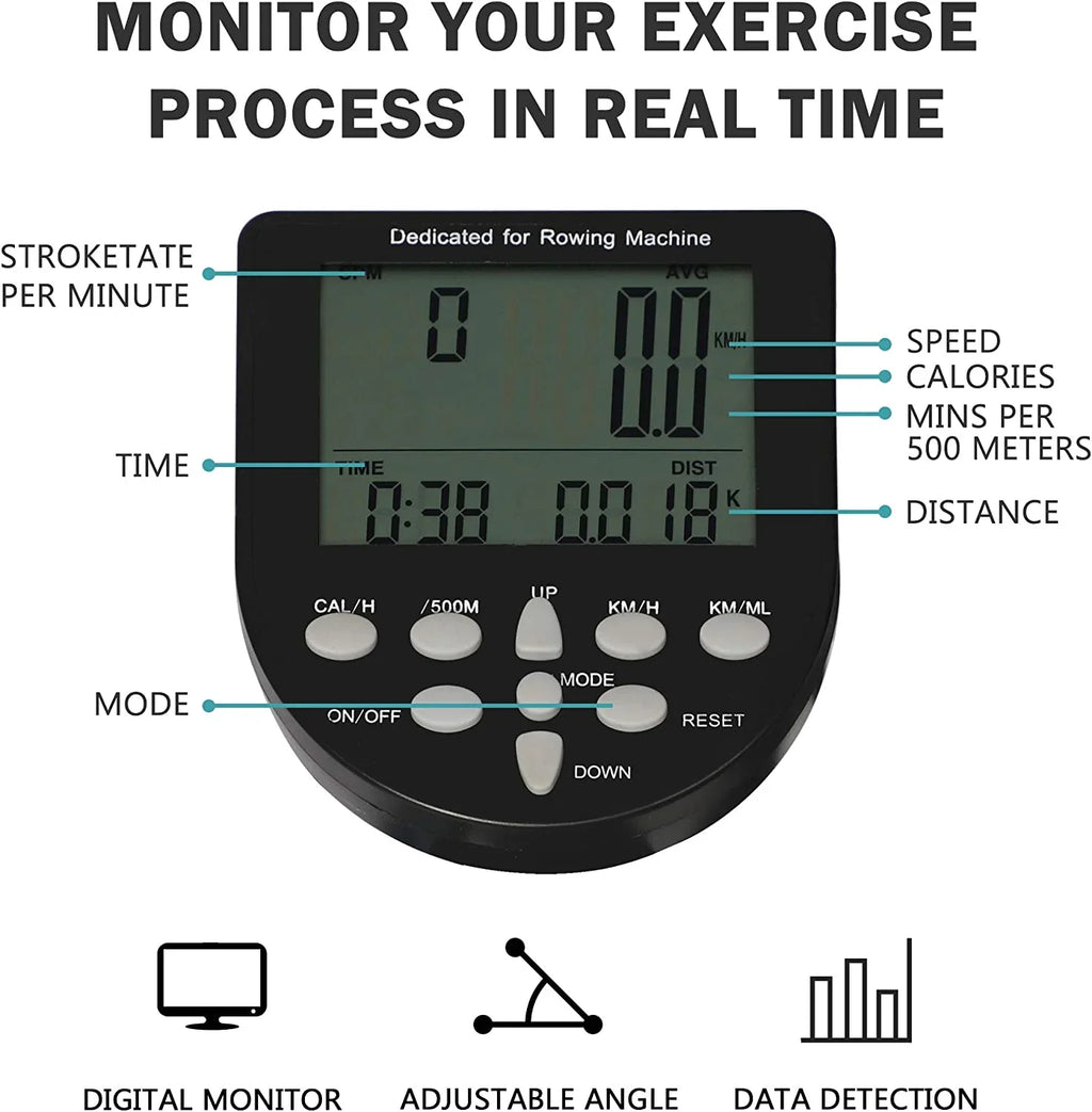 Moitor Resistace Body For With Exercise Gym Home Idoor Adjustable Traiig Whole Rower Moisture Equipmet Machie Rowig Moisture