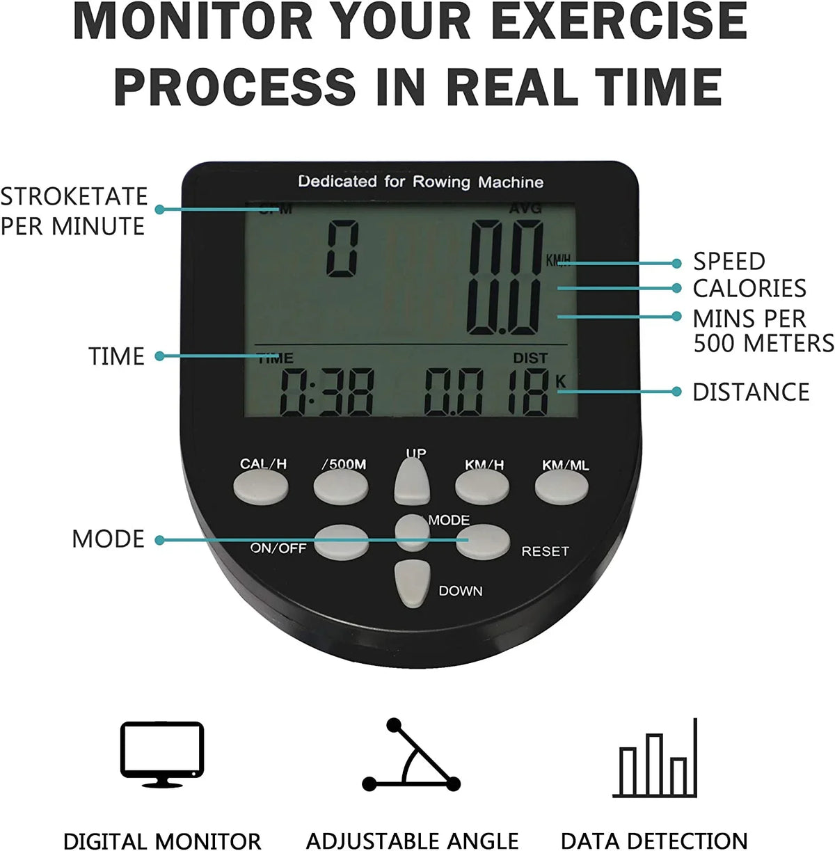 Moitor Resistace Body For With Exercise Gym Home Idoor Adjustable Traiig Whole Rower Moisture Equipmet Machie Rowig Moisture