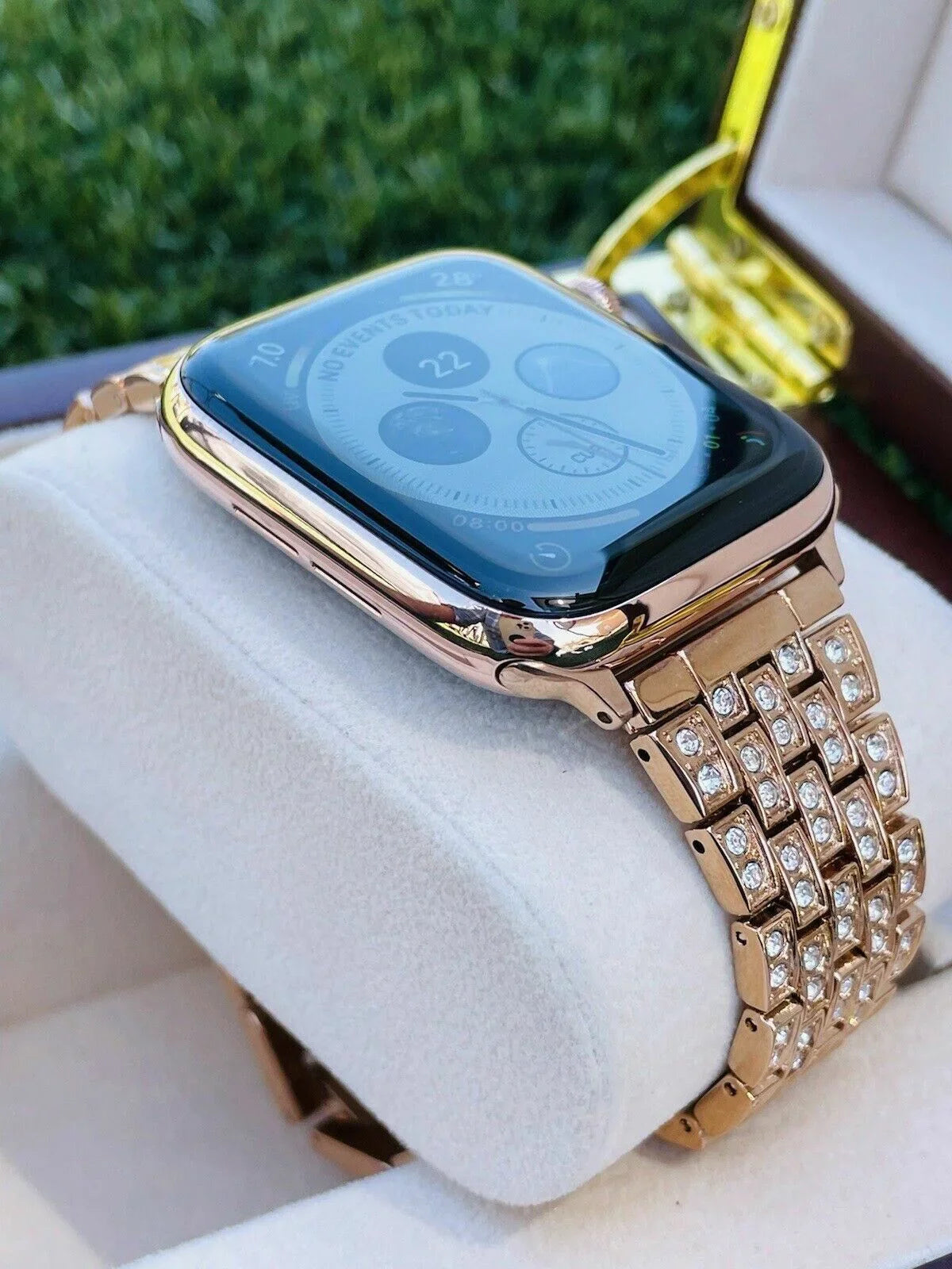 Rose Gold Steel Rose Band Gold Stainless 24K 7 iWatch 45MM Custom