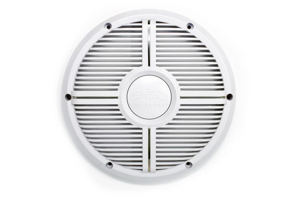 Ohm White - 12" Grill Subwoofer Ring Face Revo & 4 & Closed Wet Grill, Sounds - White Subwoofer,