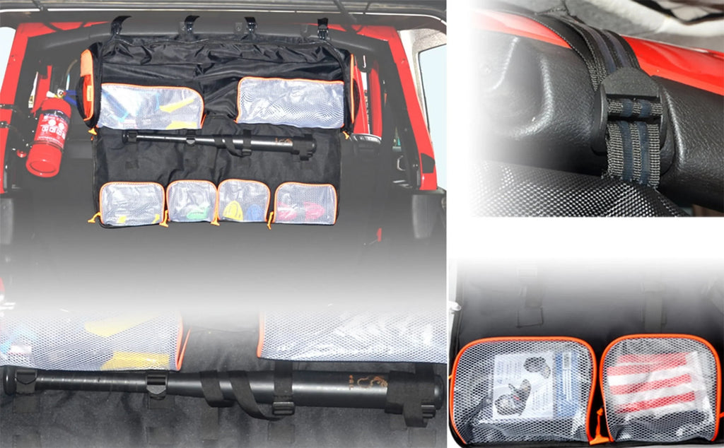 Fits Tool Truck Storage Tools Roll Holder 1987-2020 Cargo Rear Bags Kits Cage Wrangler for Organizer