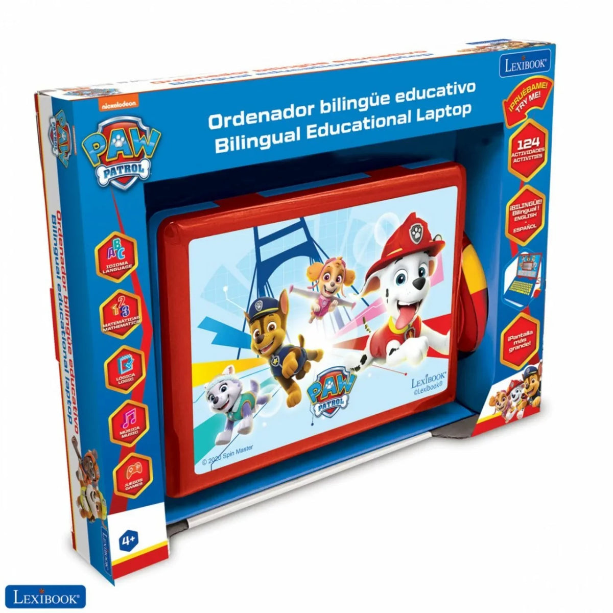 Laptop Spanish/English and Patrol Educational Lexibook Bilingual Paw