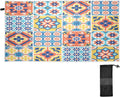 Bestwell Oversized Talavera Multipurpose Lightweight Bath Dry Towel Tiles Towel, Shower Blanket, Yoga 31”X71” Microfiber Mexican Style Towel Beach Sand Free Quick Thin Towel Pool Swim