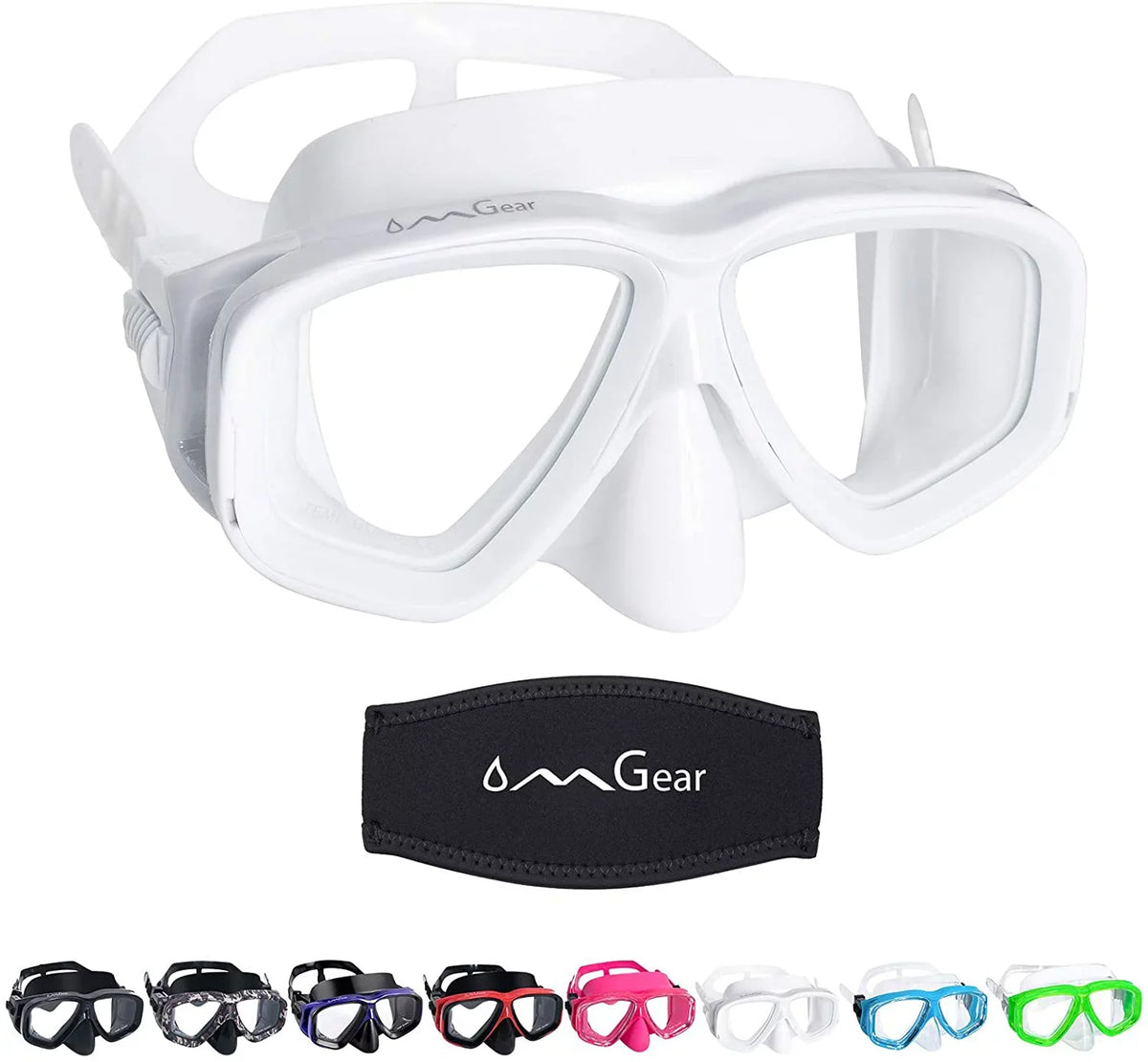 Junior Resistance Shield Swimming Dive Mask Snorkeling Strap Goggles Diving Scuba Goggles Neoprene Snorkel Adult OMGear Nose Spearfishing Impact Gear Swim for with Mask