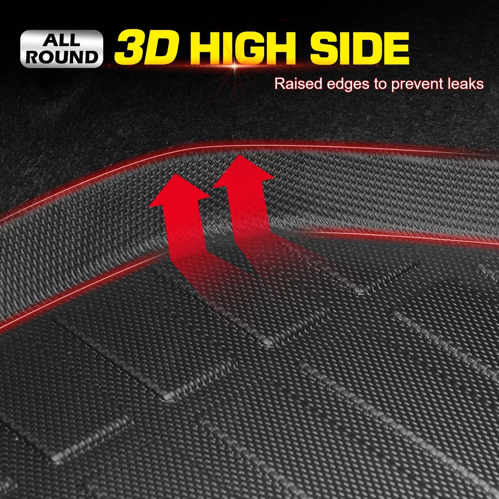 Bed Duty Rear Floor Crew Protector Climatic Ikon Bed, All Mat Ranger Cargo Super Truck Liner Fits Black Trunk Cab Guard Short Heavy 2019-2024 5Ft With Motorsports 3D Flooring Storage Ford