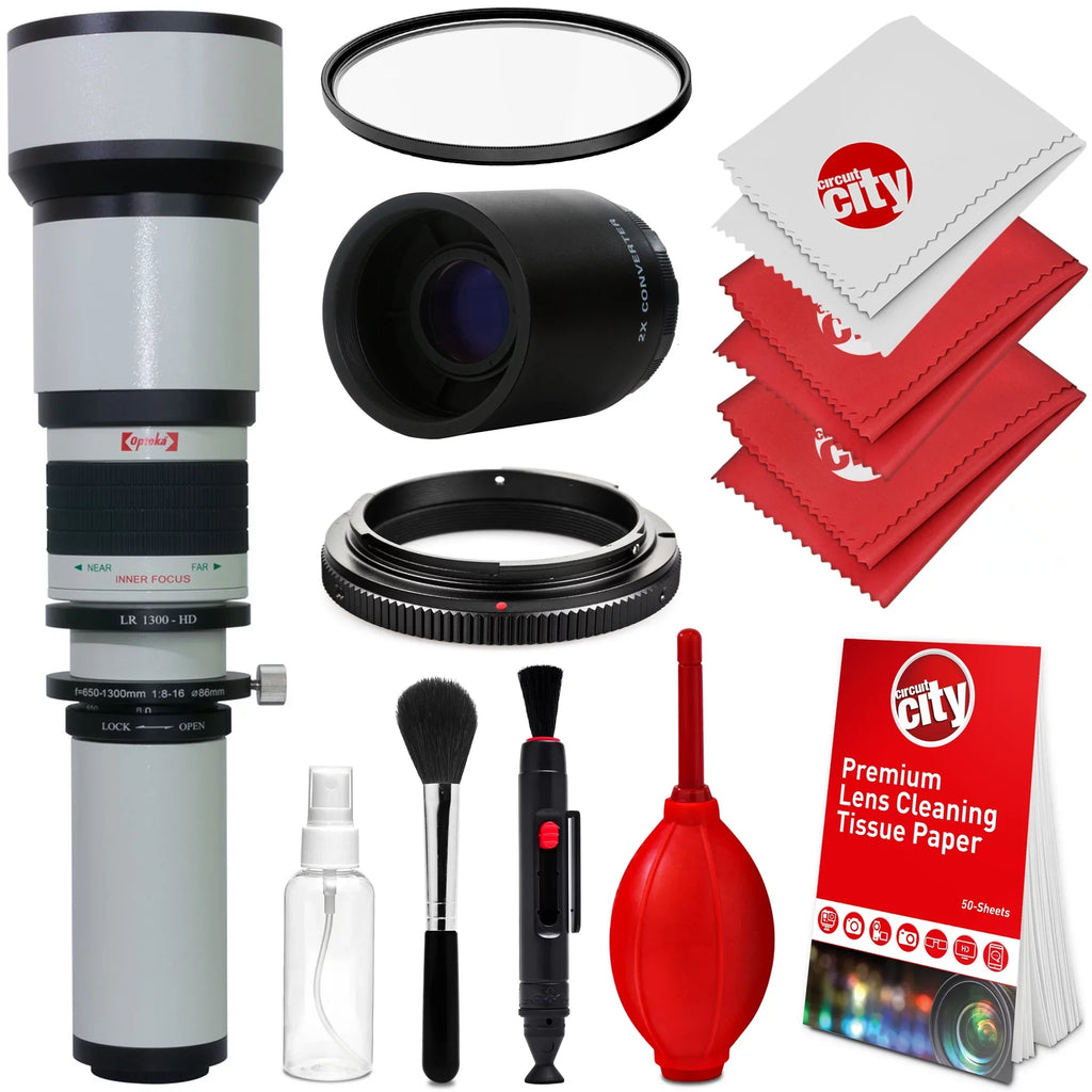 and a5000, -5T, Cameras -7, 5R, a6000, 2x- a7, 3N 5N, a3000, other a7s, 1300-2600mm) Digital a6300, a5100, Telephoto E-Mount Manual for Sony f/8 (with -6, Lens 650-1300mm a7r, Opteka +
