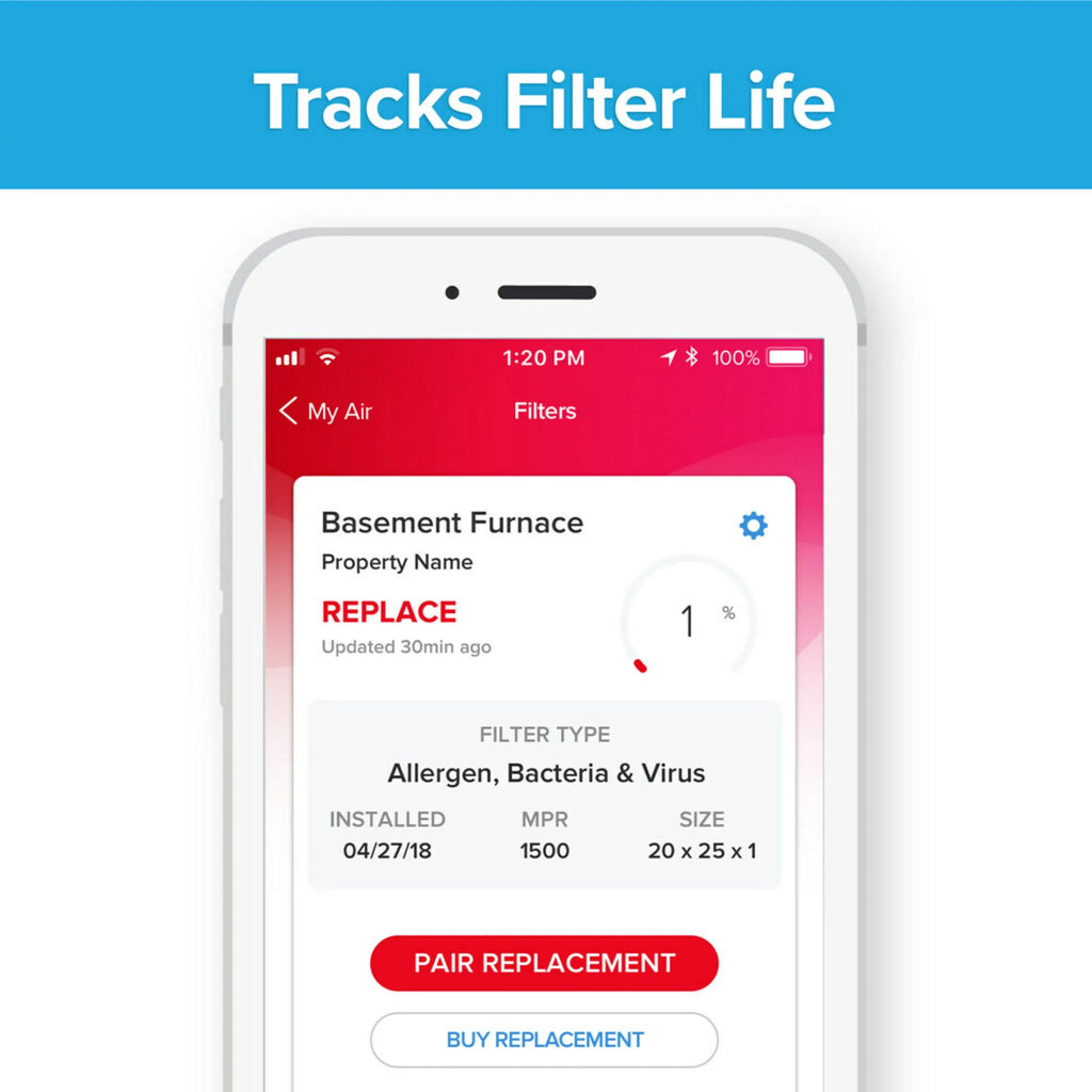 Viruses, & and 1500 4 Bacteria Air Virus Bacteria, 12, Allergen, 16x20x1, Filtrete by , Filter, Captures Filters 3M, Smart Furnace Allergens,