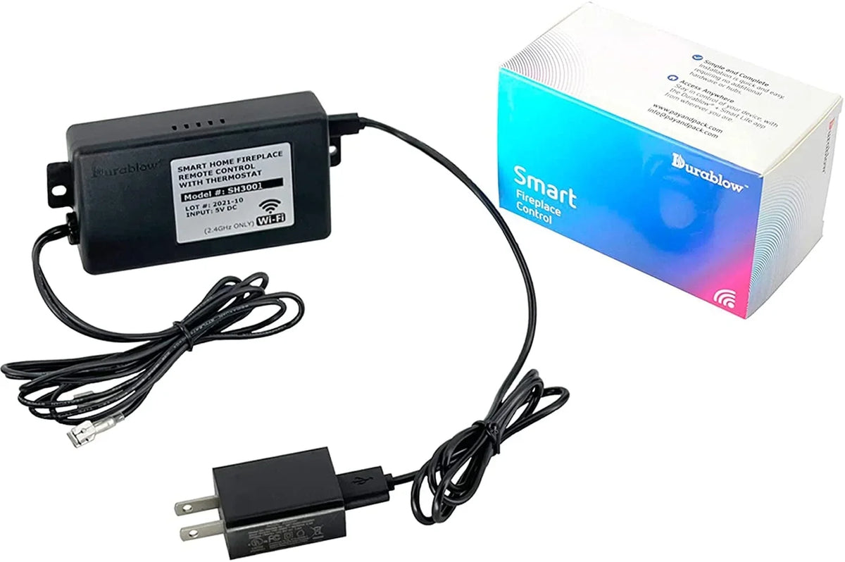 Kit Control Smart Functions Plastic Remote SH3001 (Wifi, Fire (On/Off, Case)) Durablow Gas Fireplace